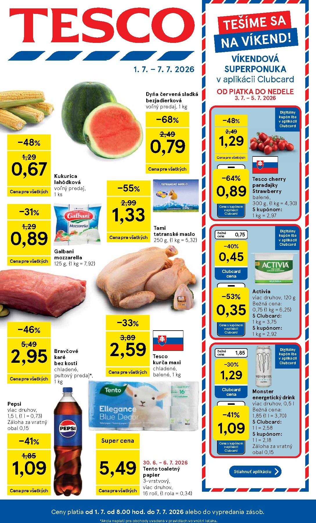 tesco - Nový Tesco leták od stredy, 01.07.2026 do utorka, 07.07.2026