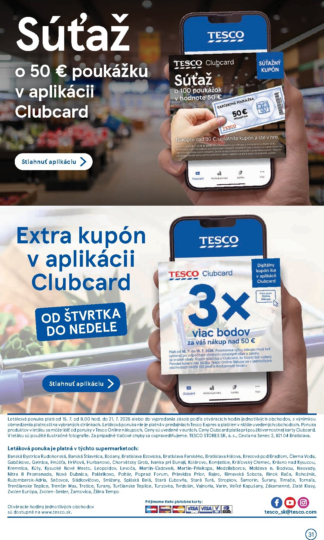 tesco - Nový Tesco supermarket leták od stredy, 15.07.2026 do utorka, 21.07.2026 - page: 31