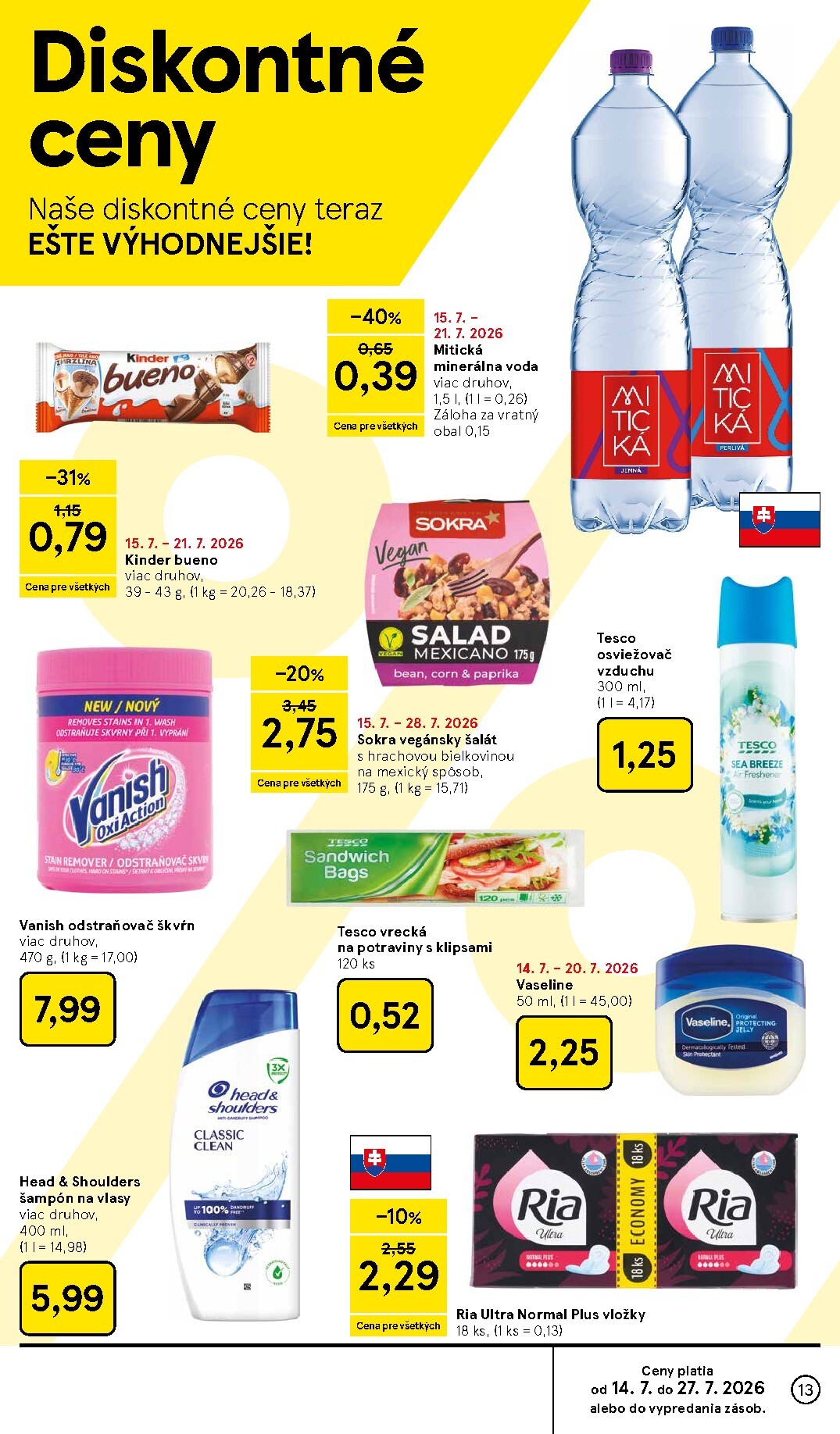 tesco - Nový Tesco leták od stredy, 15.07.2026 do utorka, 21.07.2026 - page: 13