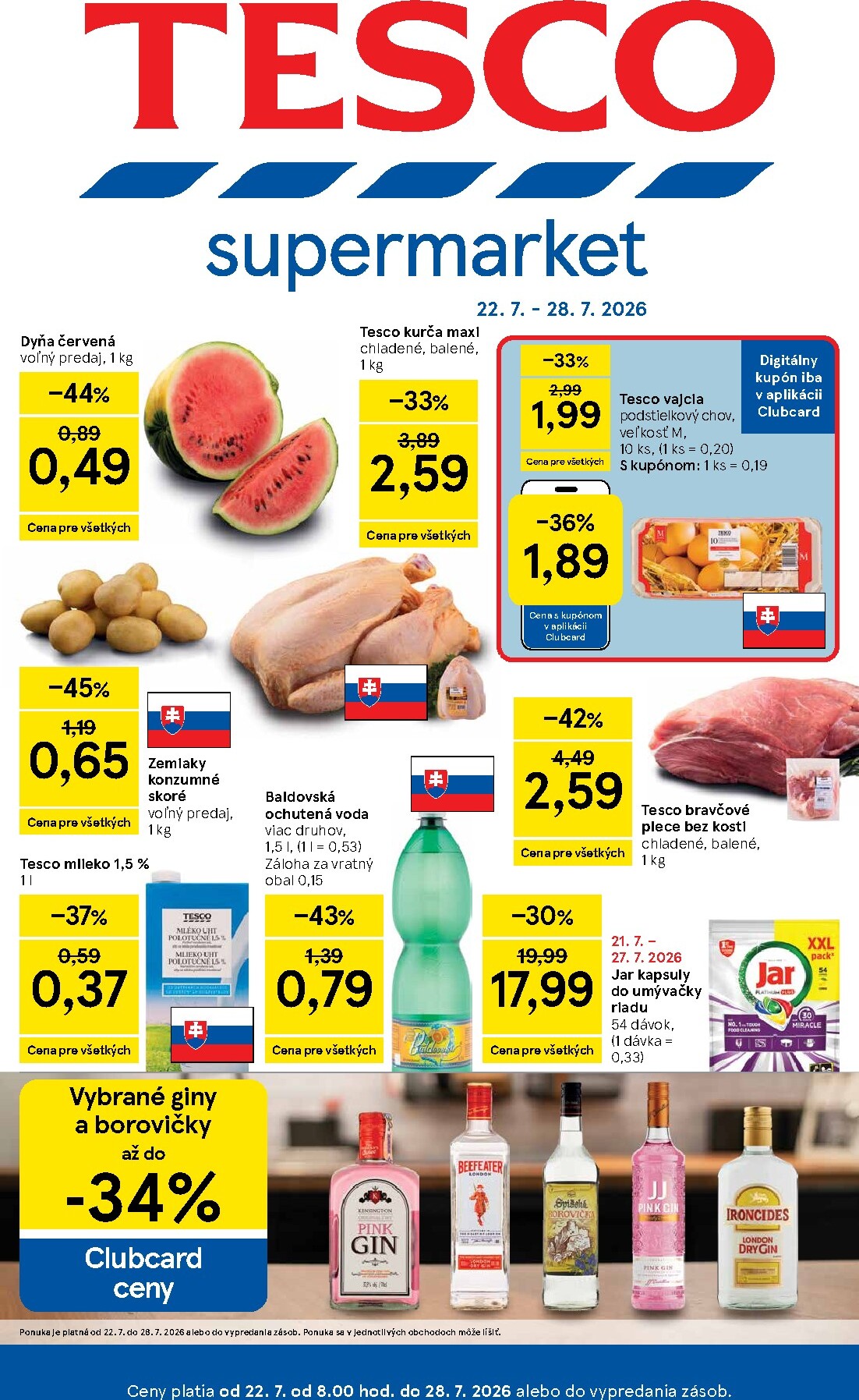 tesco - Nový tesco-letak-2026-07-22 - supermarkety leták od stredy, 22.07.2026 do utorka, 28.07.2026