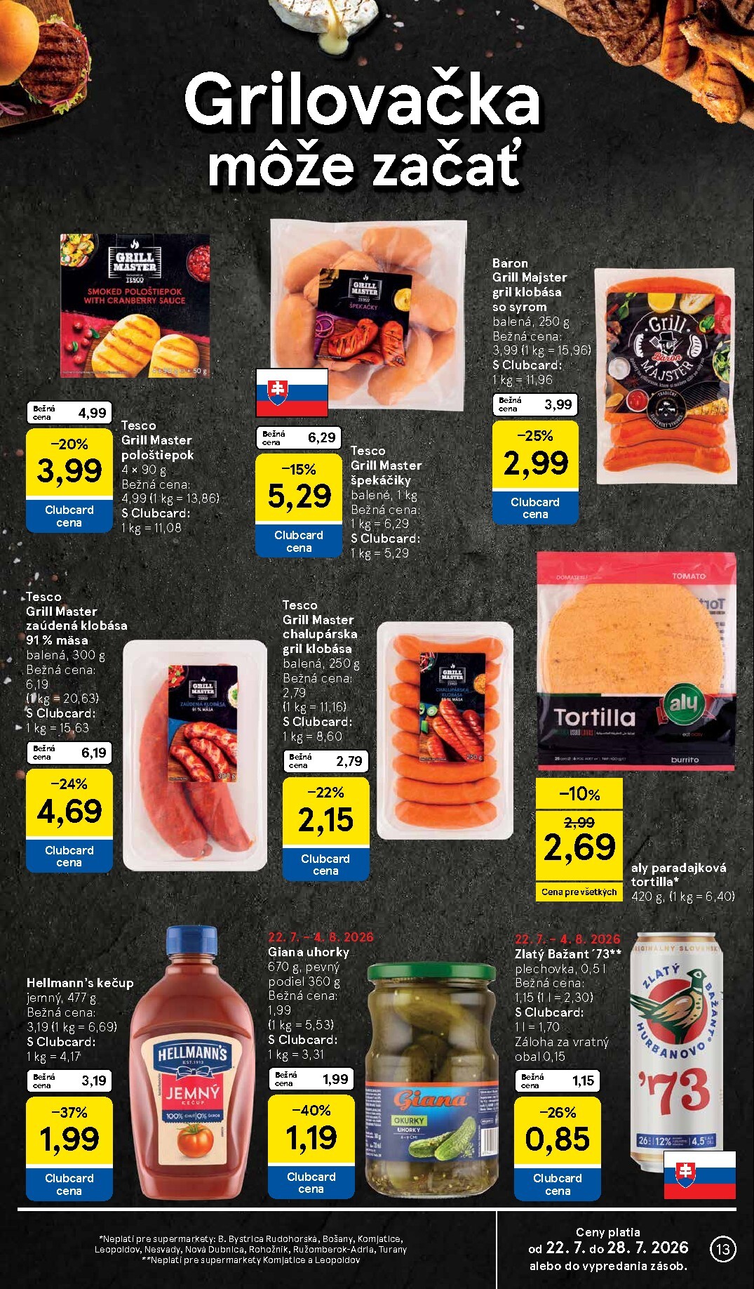 tesco - Nový tesco-letak-2026-07-22 - supermarkety leták od stredy, 22.07.2026 do utorka, 28.07.2026 - page: 13