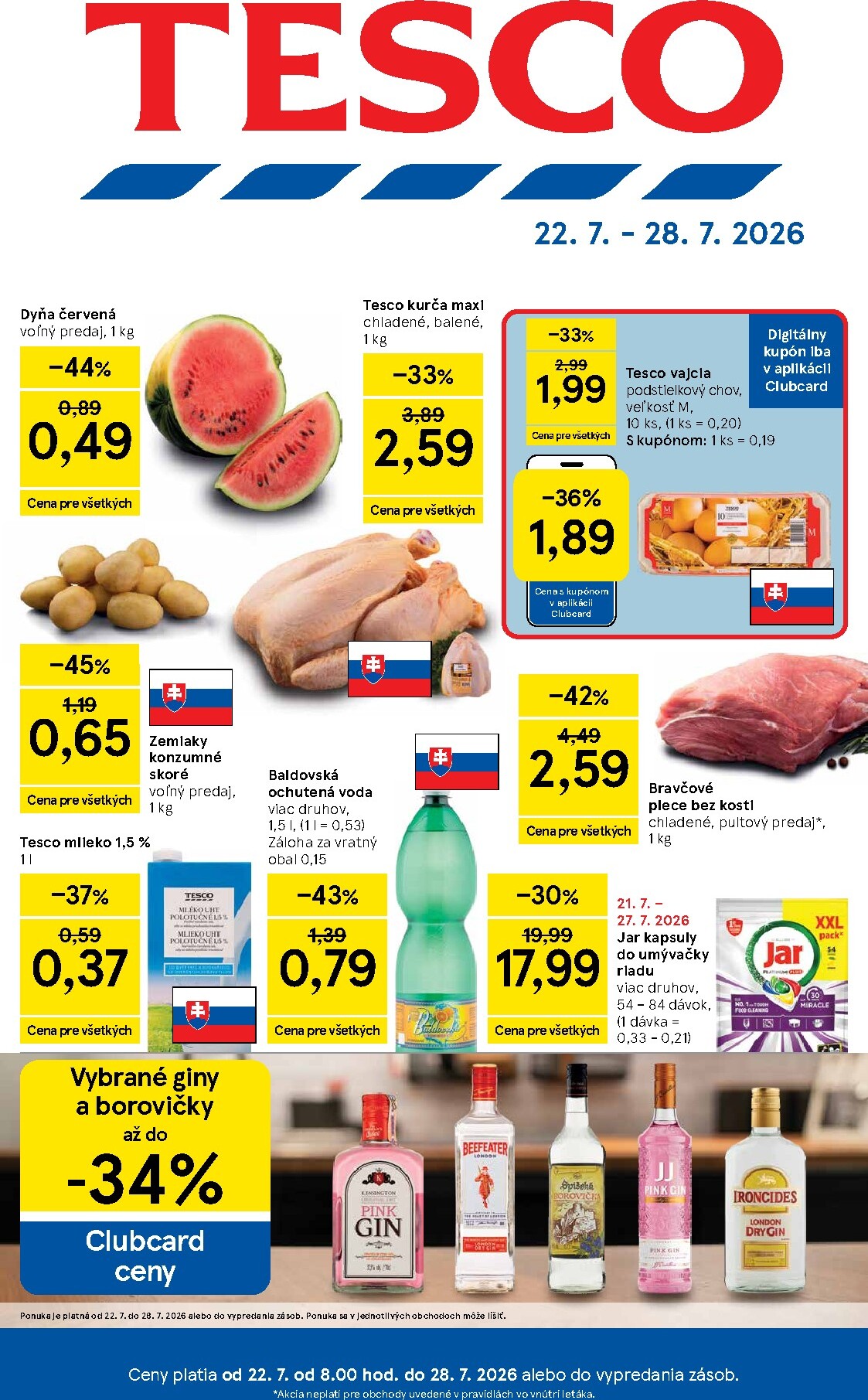 tesco - Nový Tesco leták od stredy, 22.07.2026 do utorka, 28.07.2026