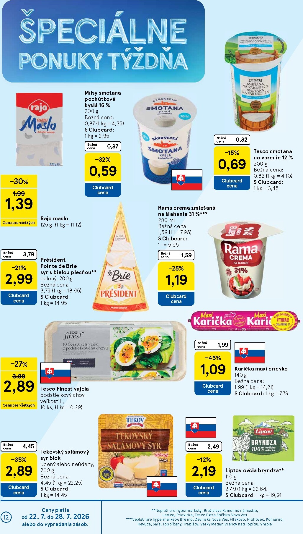 tesco - Nový Tesco leták od stredy, 22.07.2026 do utorka, 28.07.2026 - page: 12