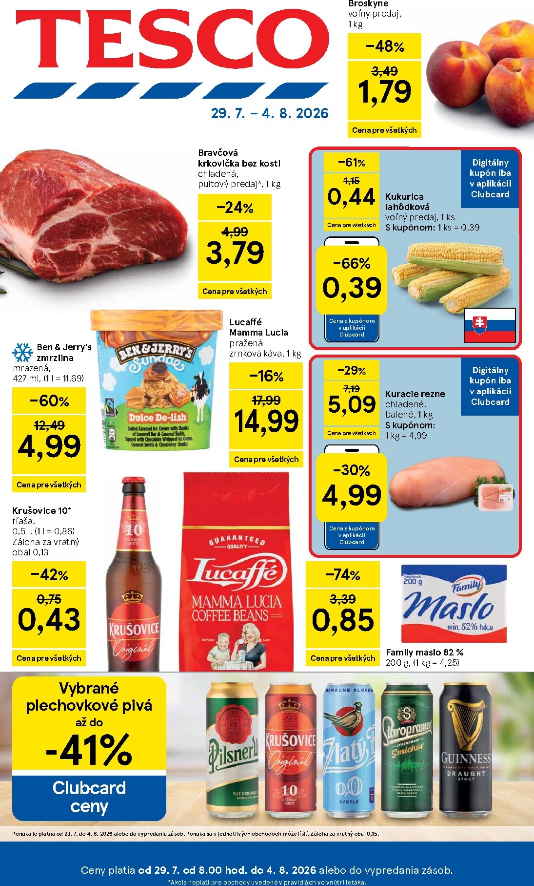 tesco - Nový Tesco leták od stredy, 29.07.2026 do utorka, 04.08.2026