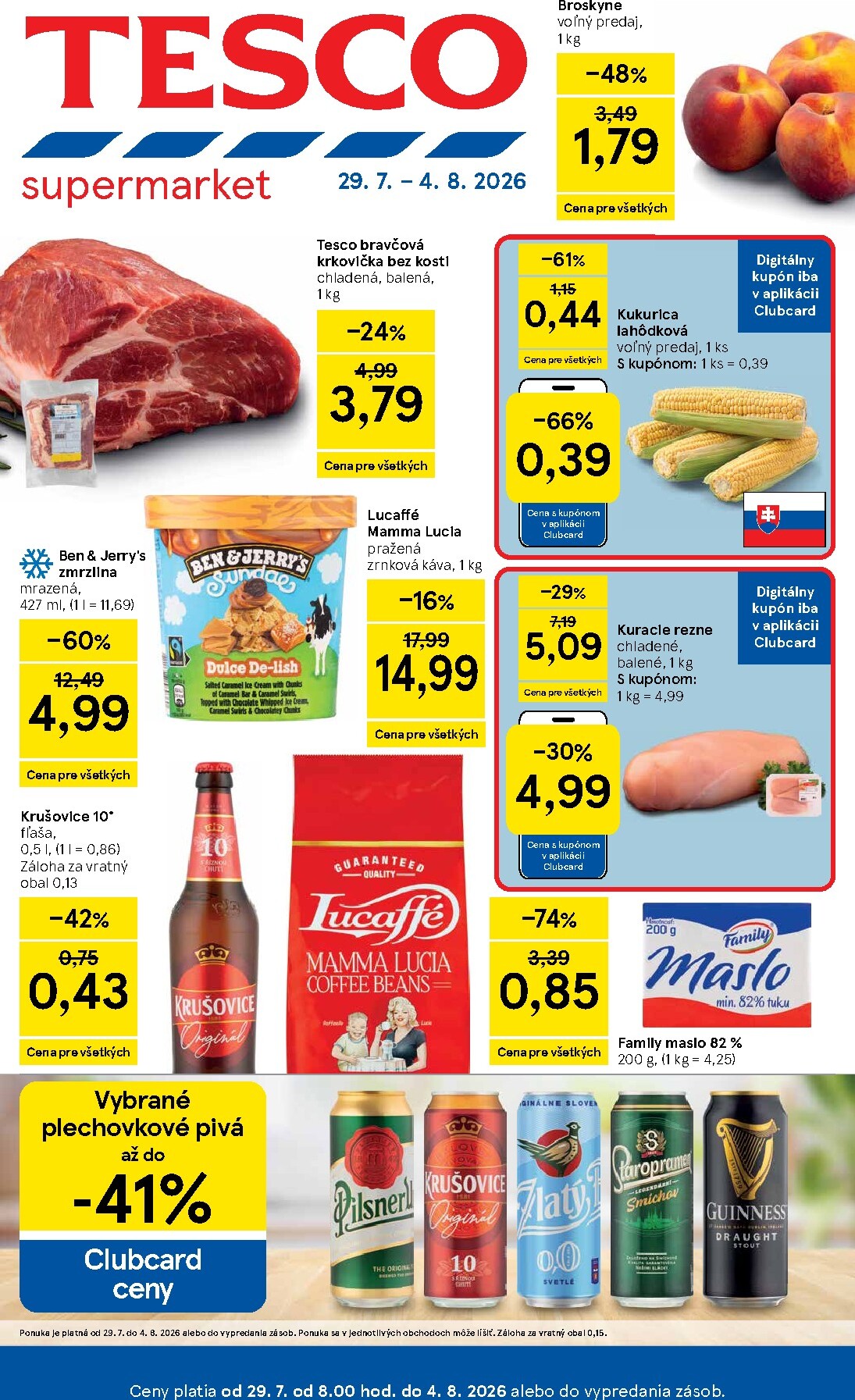 tesco - Nový Tesco supermarket leták od stredy, 29.07.2026 do utorka, 04.08.2026