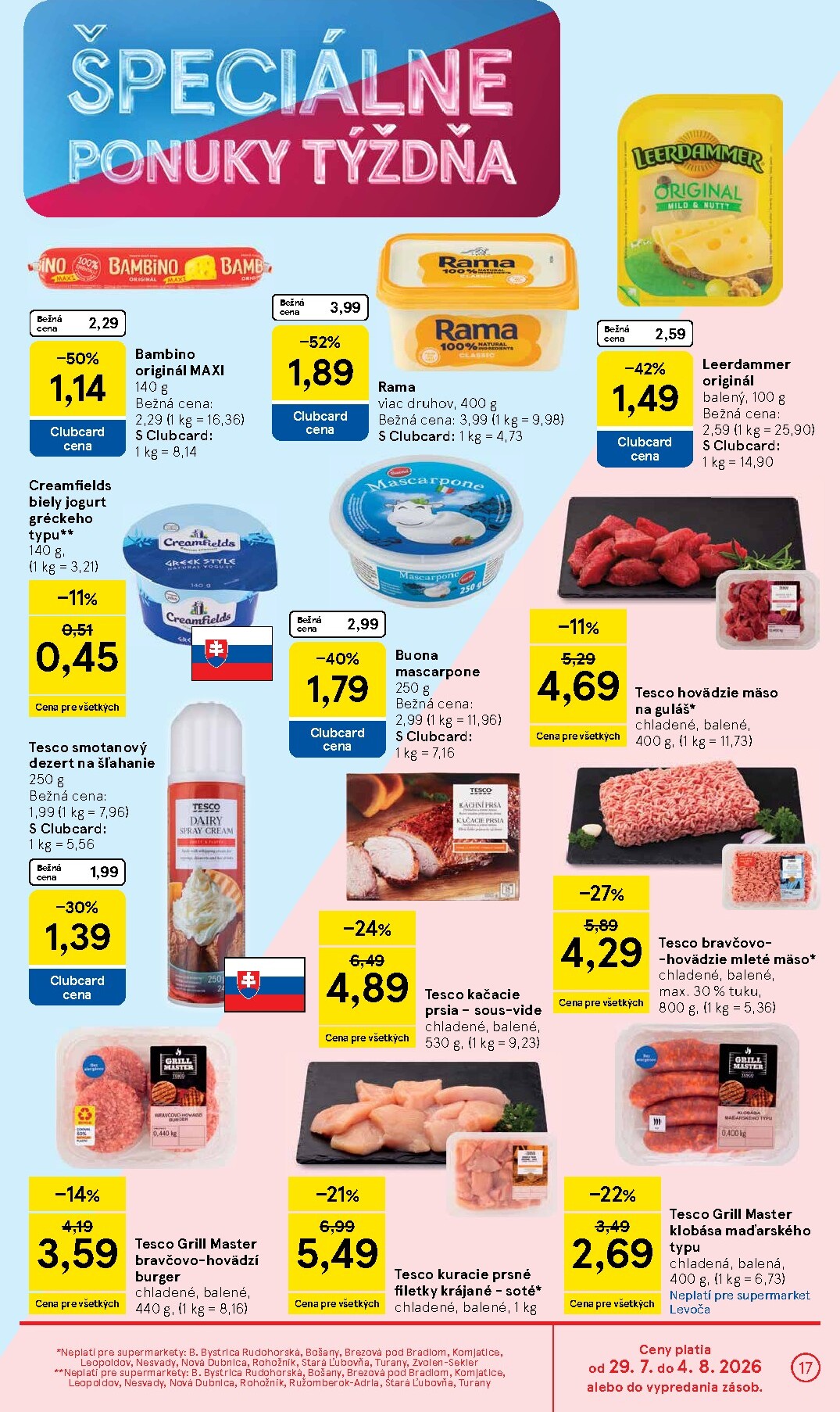 tesco - Nový Tesco supermarket leták od stredy, 29.07.2026 do utorka, 04.08.2026 - page: 17