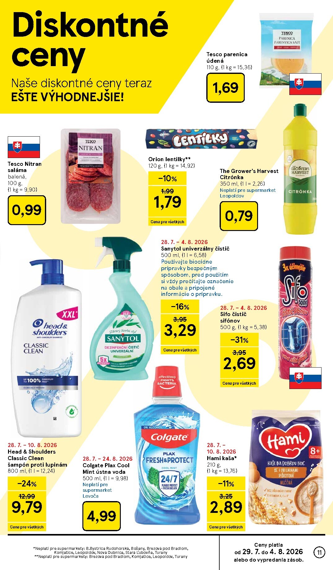 tesco - Nový Tesco supermarket leták od stredy, 29.07.2026 do utorka, 04.08.2026 - page: 11