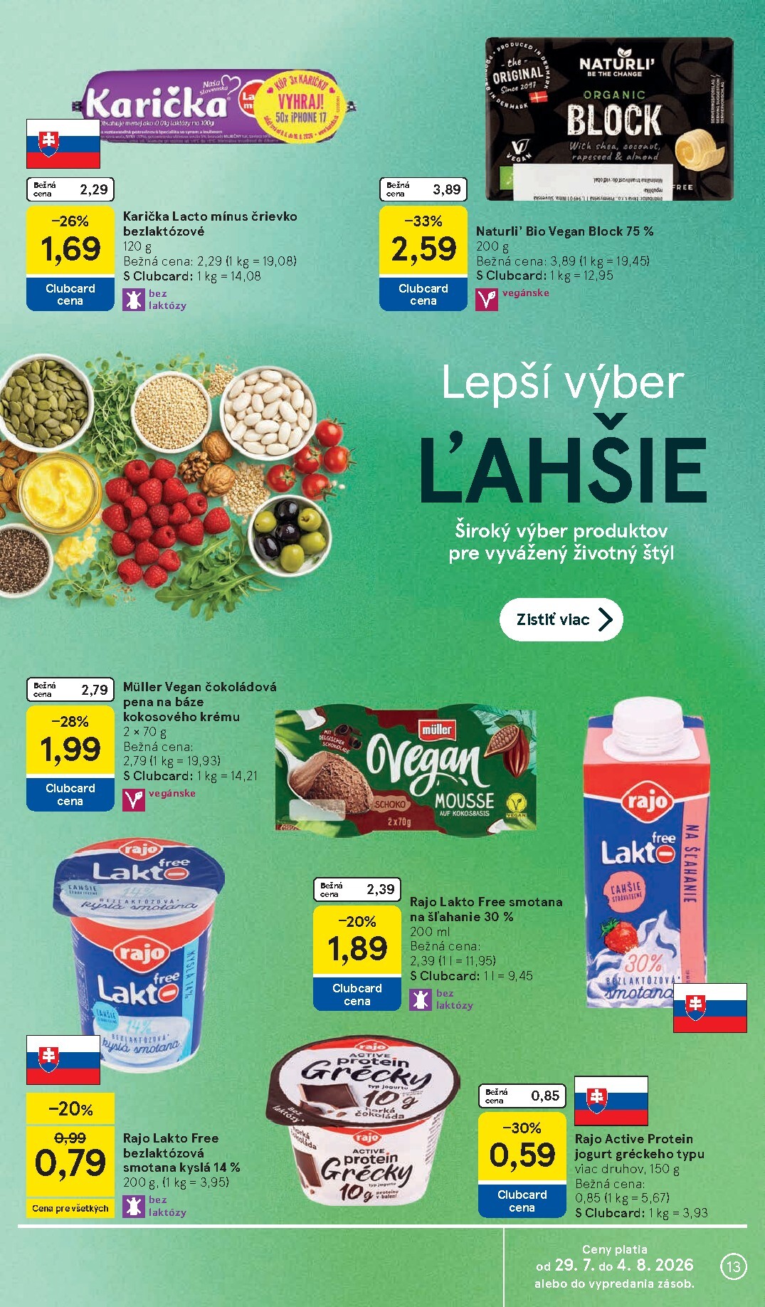 tesco - Nový Tesco supermarket leták od stredy, 29.07.2026 do utorka, 04.08.2026 - page: 13