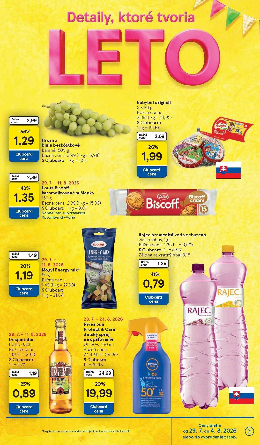 tesco - Nový Tesco supermarket leták od stredy, 29.07.2026 do utorka, 04.08.2026 - page: 21