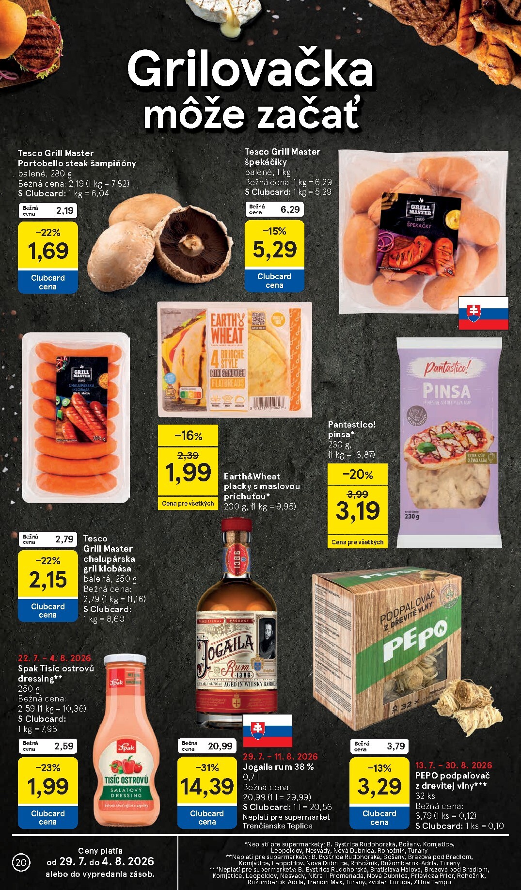 tesco - Nový Tesco supermarket leták od stredy, 29.07.2026 do utorka, 04.08.2026 - page: 20