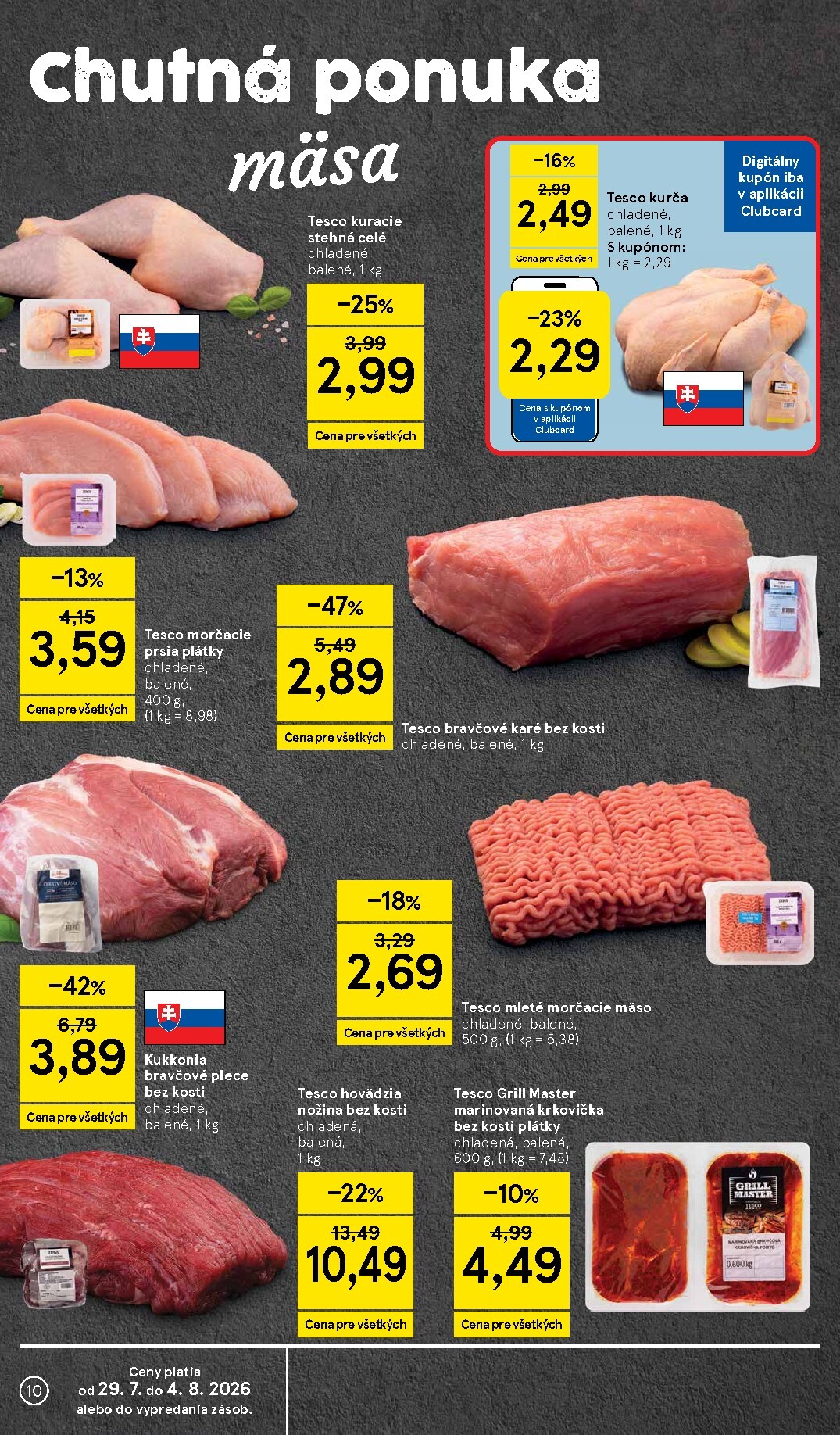 tesco - Nový Tesco supermarket leták od stredy, 29.07.2026 do utorka, 04.08.2026 - page: 10