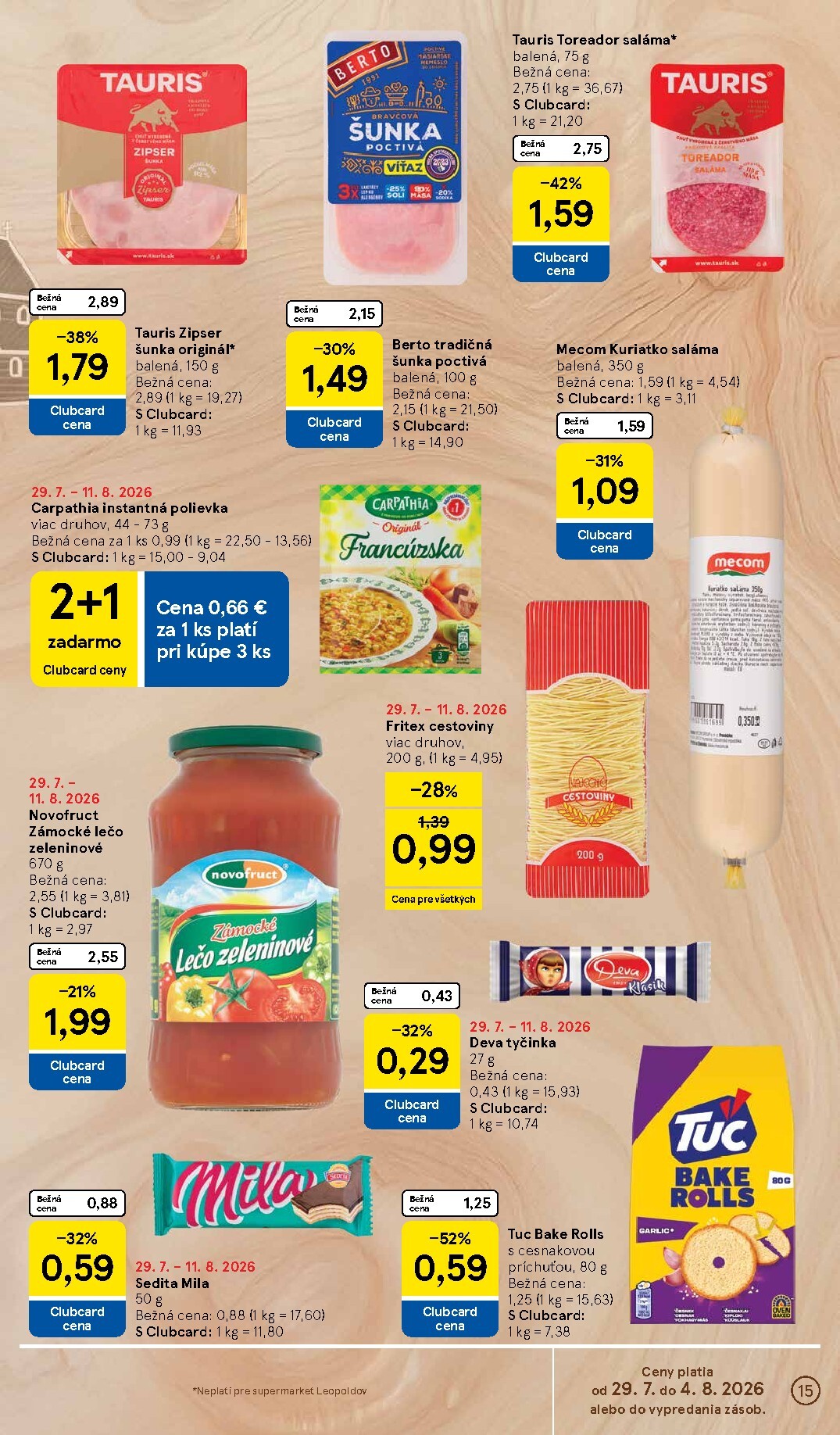 tesco - Nový Tesco supermarket leták od stredy, 29.07.2026 do utorka, 04.08.2026 - page: 15