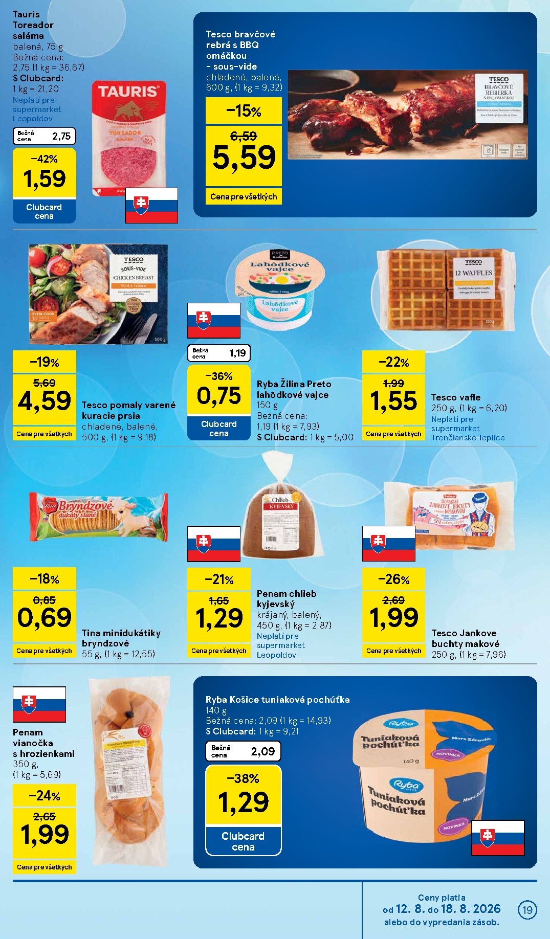 tesco - Nový Tesco supermarket leták od stredy, 12.08.2026 do utorka, 18.08.2026 - page: 19