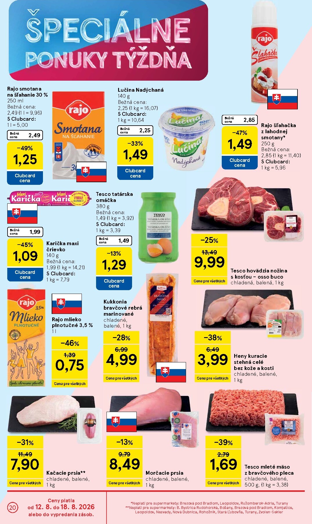 tesco - Nový Tesco supermarket leták od stredy, 12.08.2026 do utorka, 18.08.2026 - page: 20