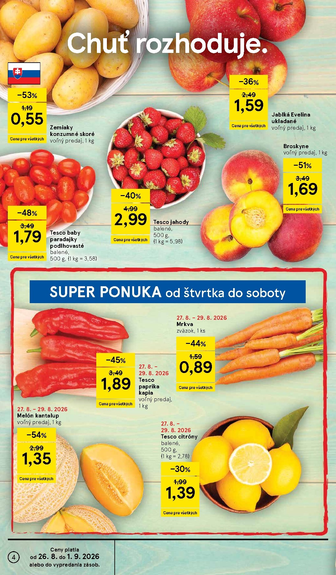 tesco - Nový Tesco leták od stredy, 26.08.2026 do utorka, 01.09.2026 - page: 4