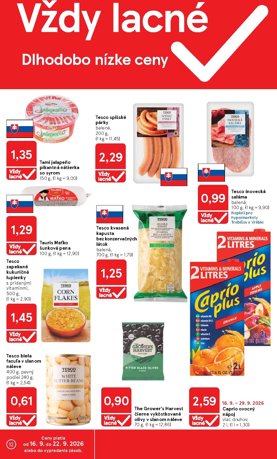 tesco - Nový Tesco leták od stredy, 16.09.2026 do utorka, 22.09.2026 - page: 12