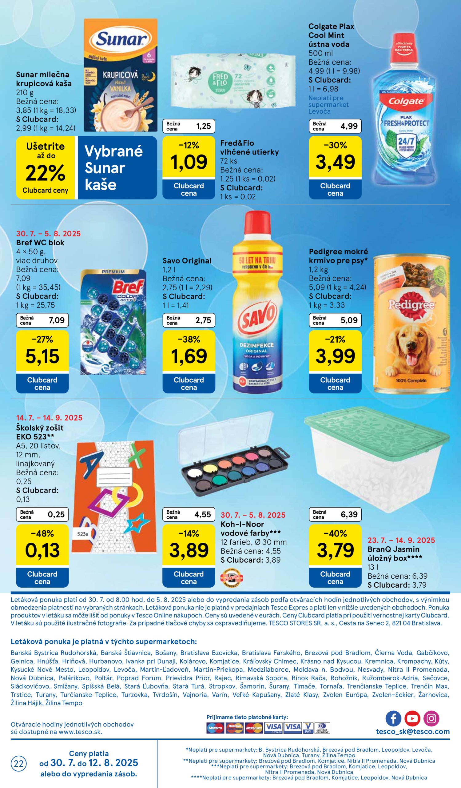 tesco - Leták Tesco supermarket platný od 30.07. do 05.08. - page: 22