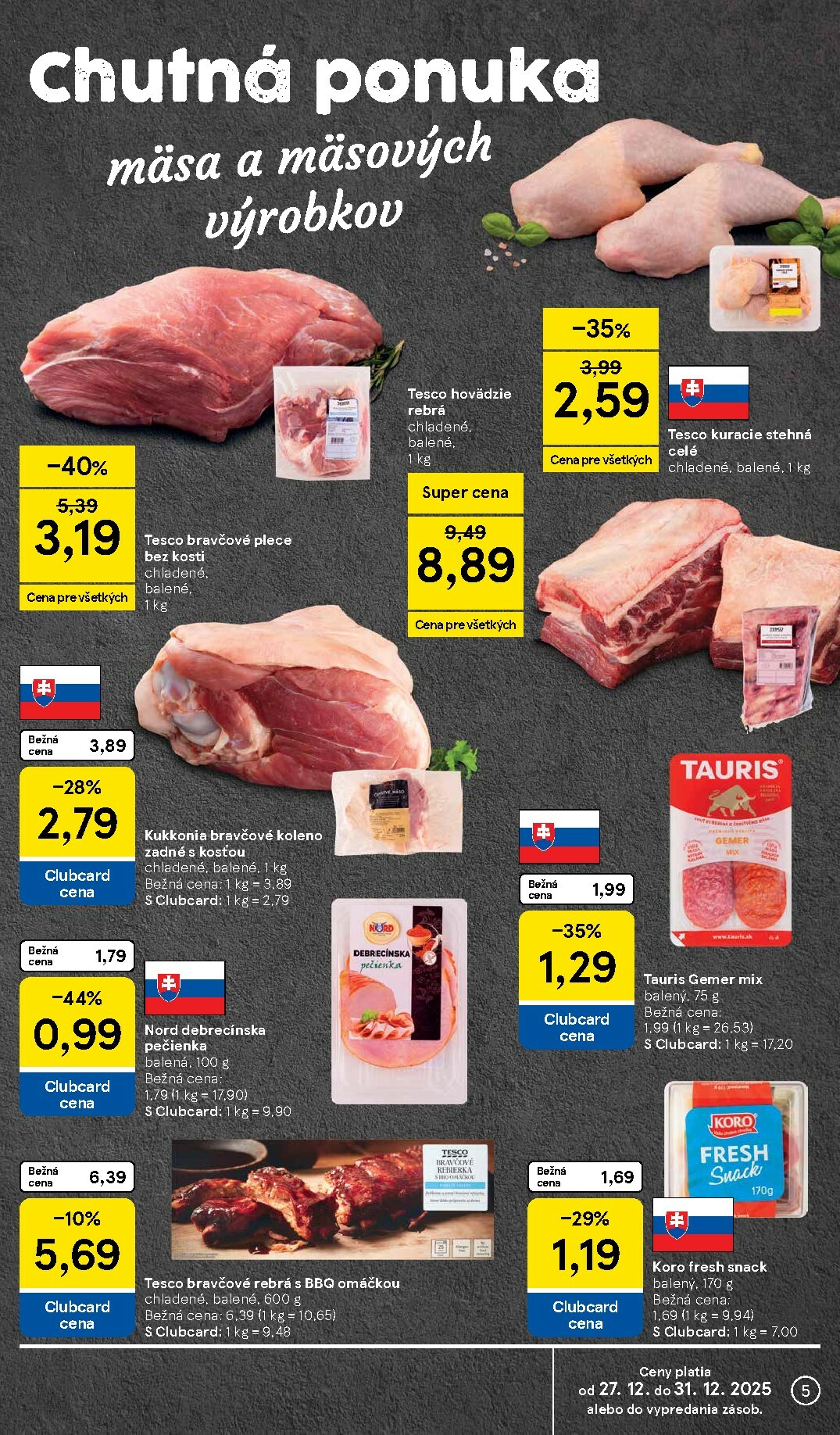 tesco - Leták Tesco supermarket platný od 27.12. do 31.12. - page: 5