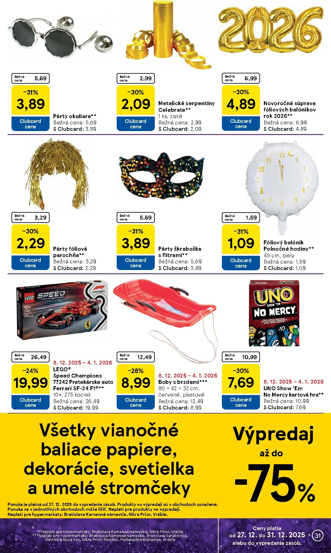 tesco - Leták Tesco platný od 27.12. do 31.12. - page: 31