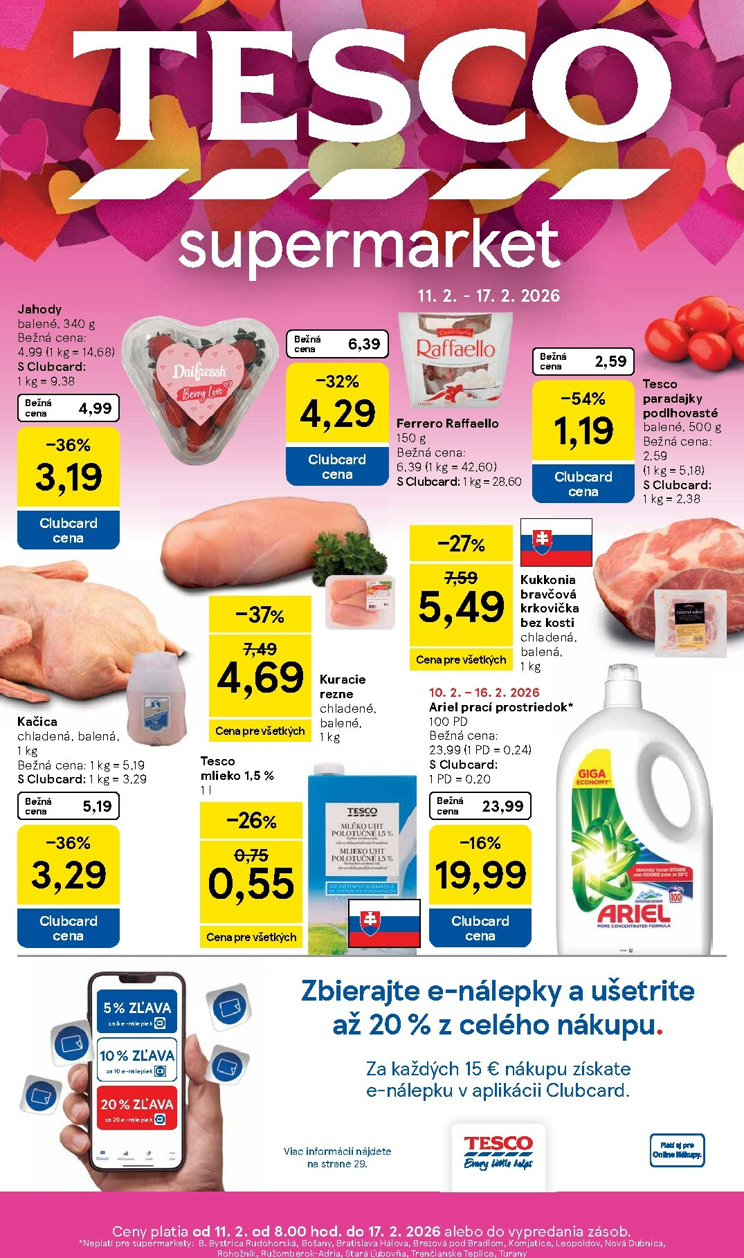 tesco - Leták Tesco supermarket platný od 11.02.2026 do 17.02.2026