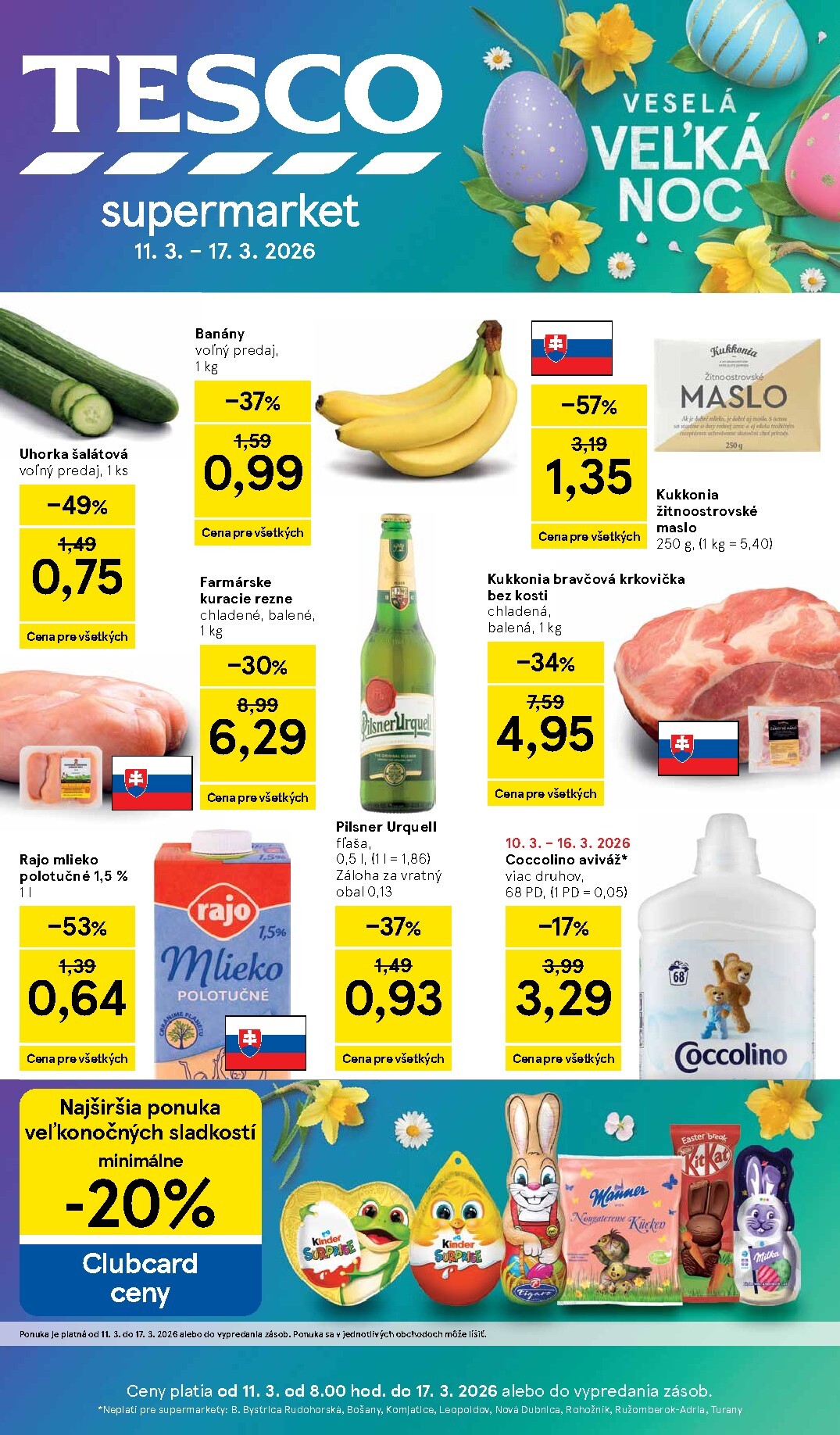 tesco - Leták Tesco supermarket platný od 11.03.2026 do 17.03.2026
