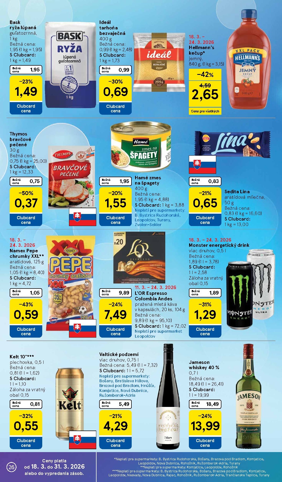 tesco - Leták Tesco supermarket platný od 18.03.2026 do 24.03.2026 - page: 26