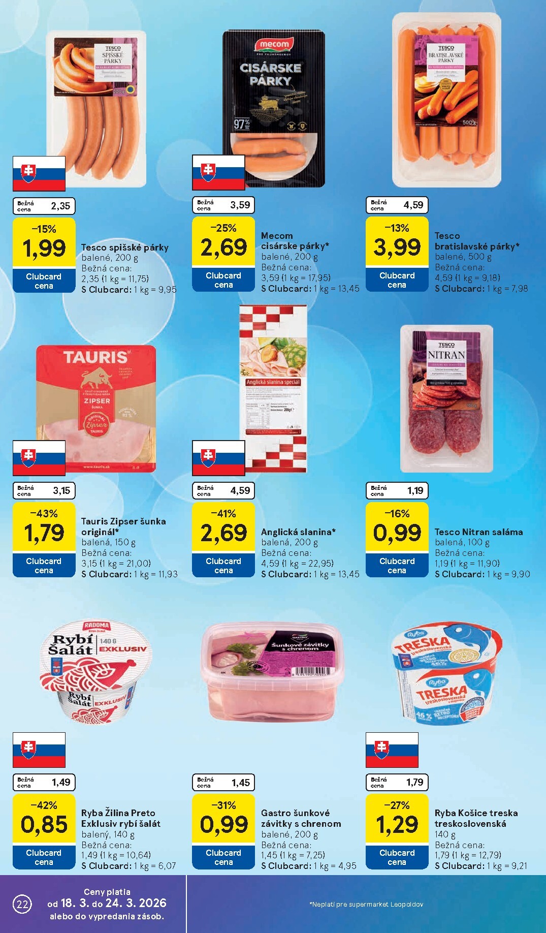 tesco - Leták Tesco supermarket platný od 18.03.2026 do 24.03.2026 - page: 22