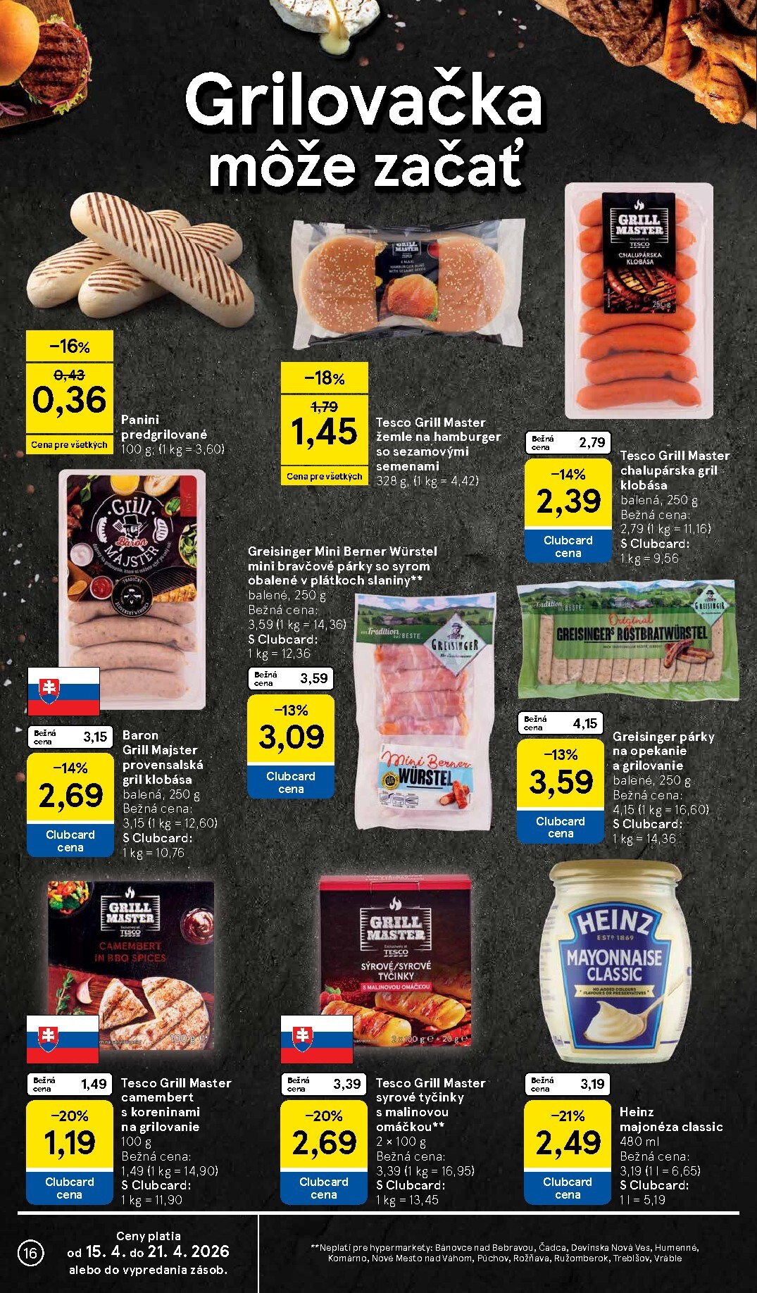 tesco - Nový leták Tesco platný od stredy, 15.04.2026 do utorka, 21.04.2026 - page: 16