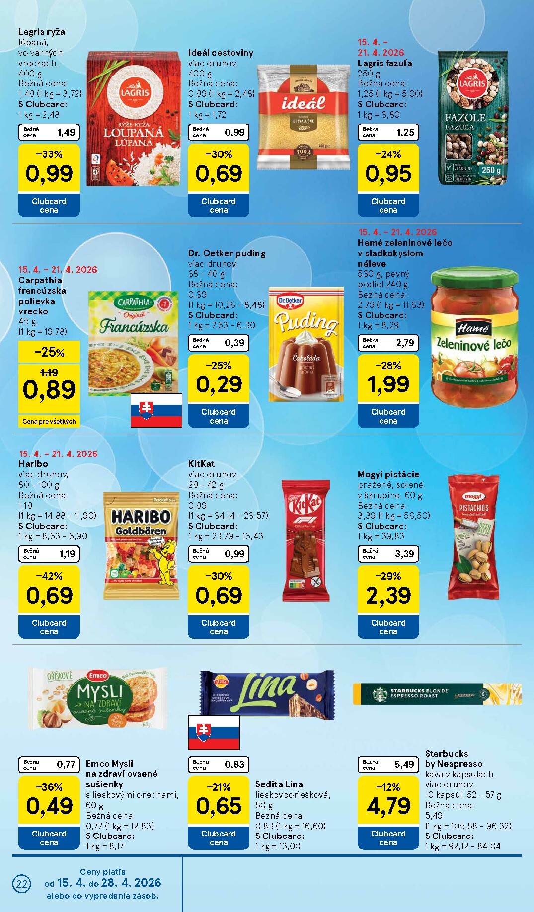 tesco - Nový leták Tesco platný od stredy, 15.04.2026 do utorka, 21.04.2026 - page: 22