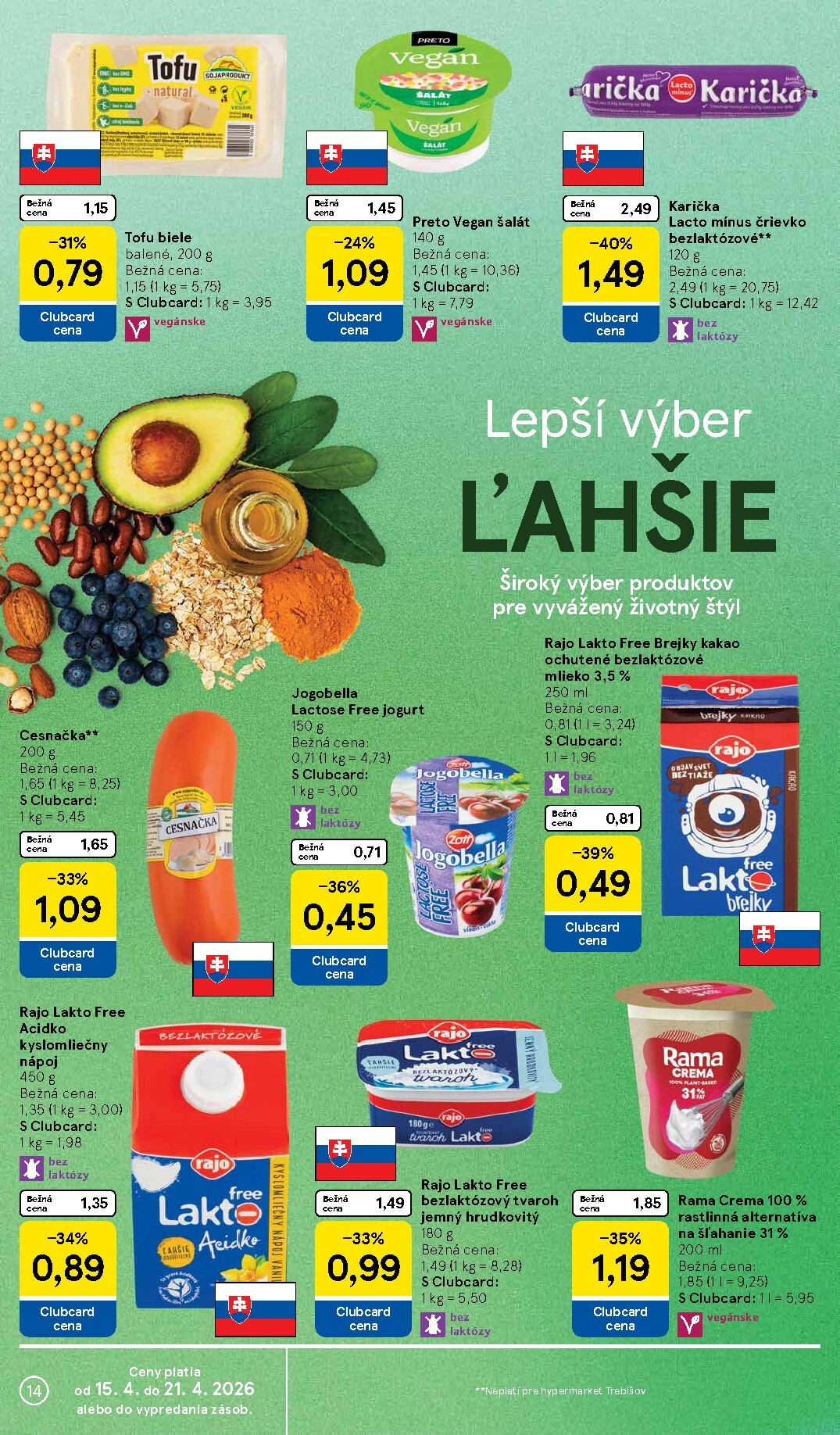 tesco - Nový leták Tesco platný od stredy, 15.04.2026 do utorka, 21.04.2026 - page: 14