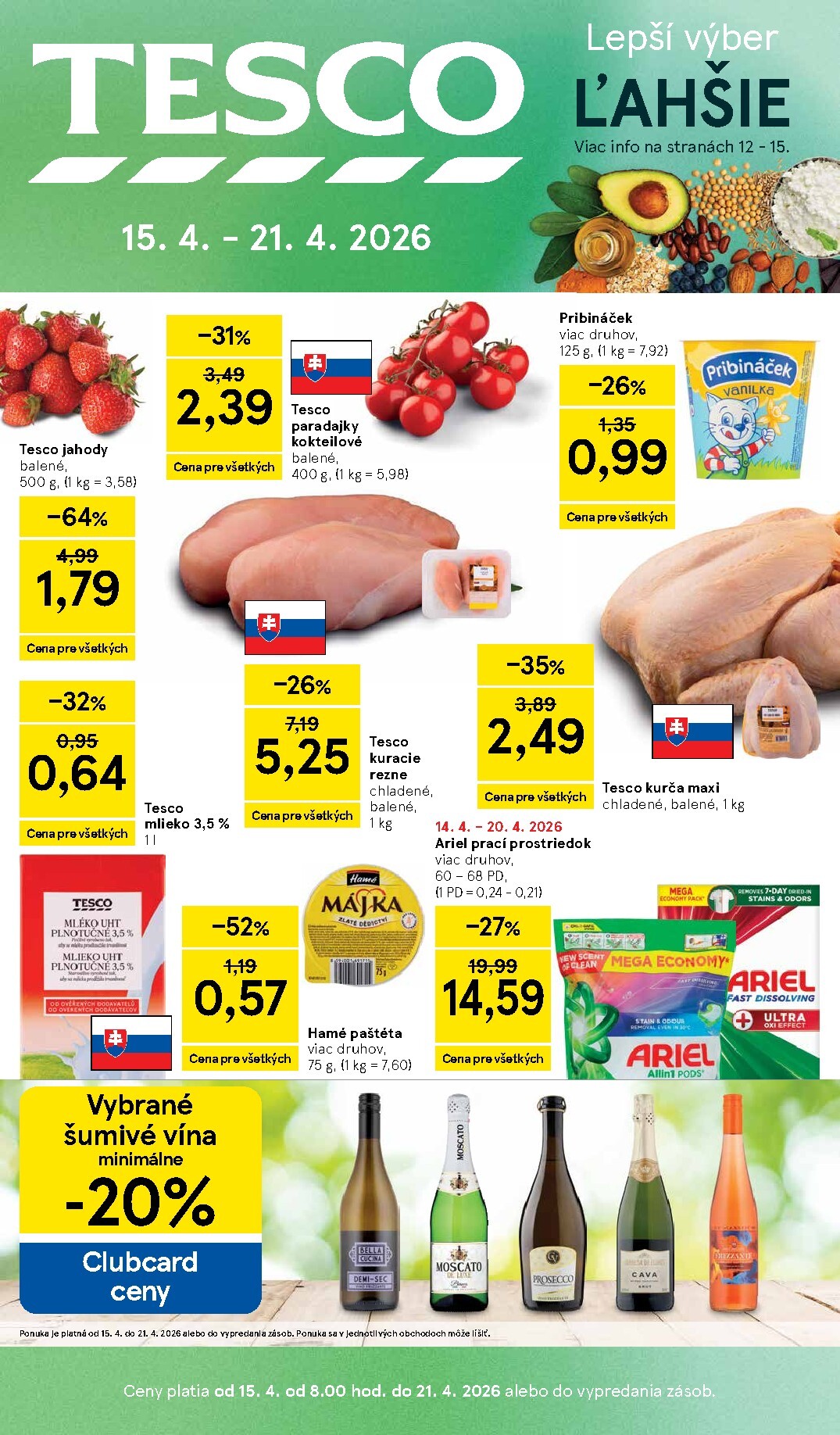 tesco - Nový leták Tesco platný od stredy, 15.04.2026 do utorka, 21.04.2026