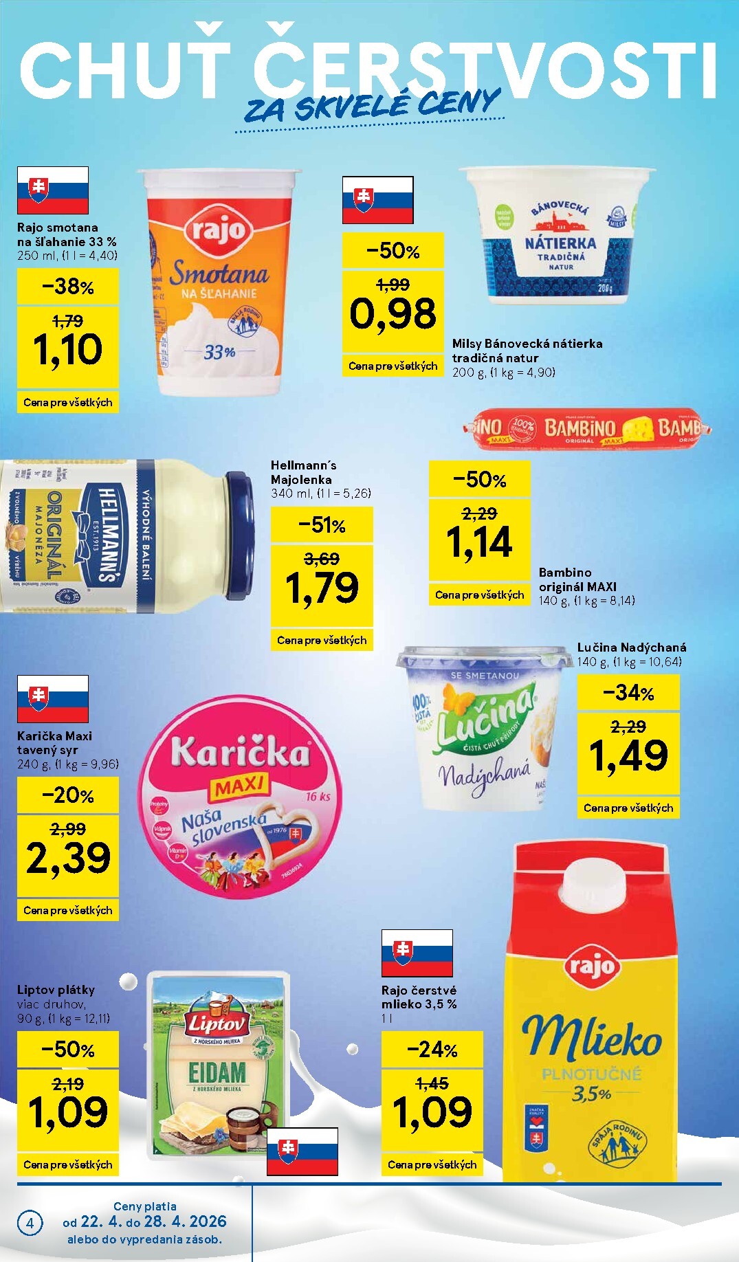 tesco - Nový leták Tesco supermarket od stredy, 22.04.2026 do utorka, 28.04.2026 - page: 4