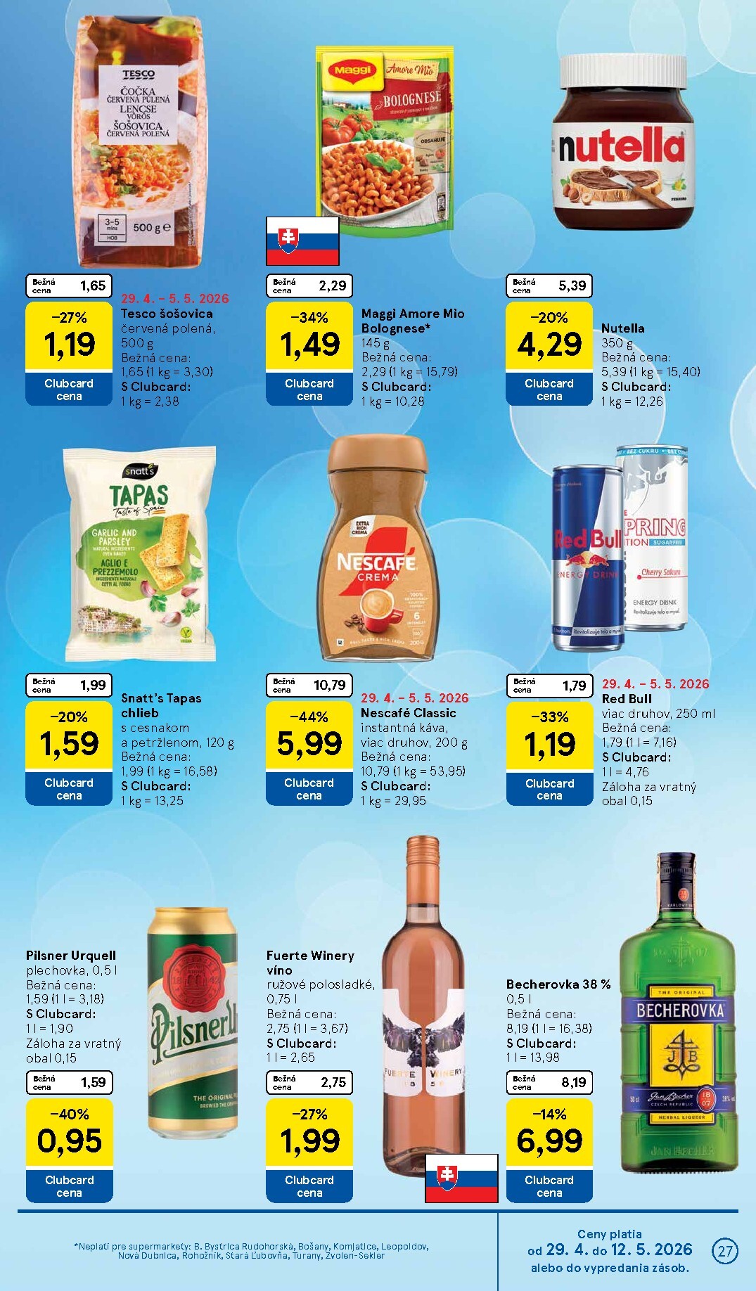 tesco - Nový leták Tesco supermarket od stredy, 29.04.2026 do utorka, 05.05.2026 - page: 27