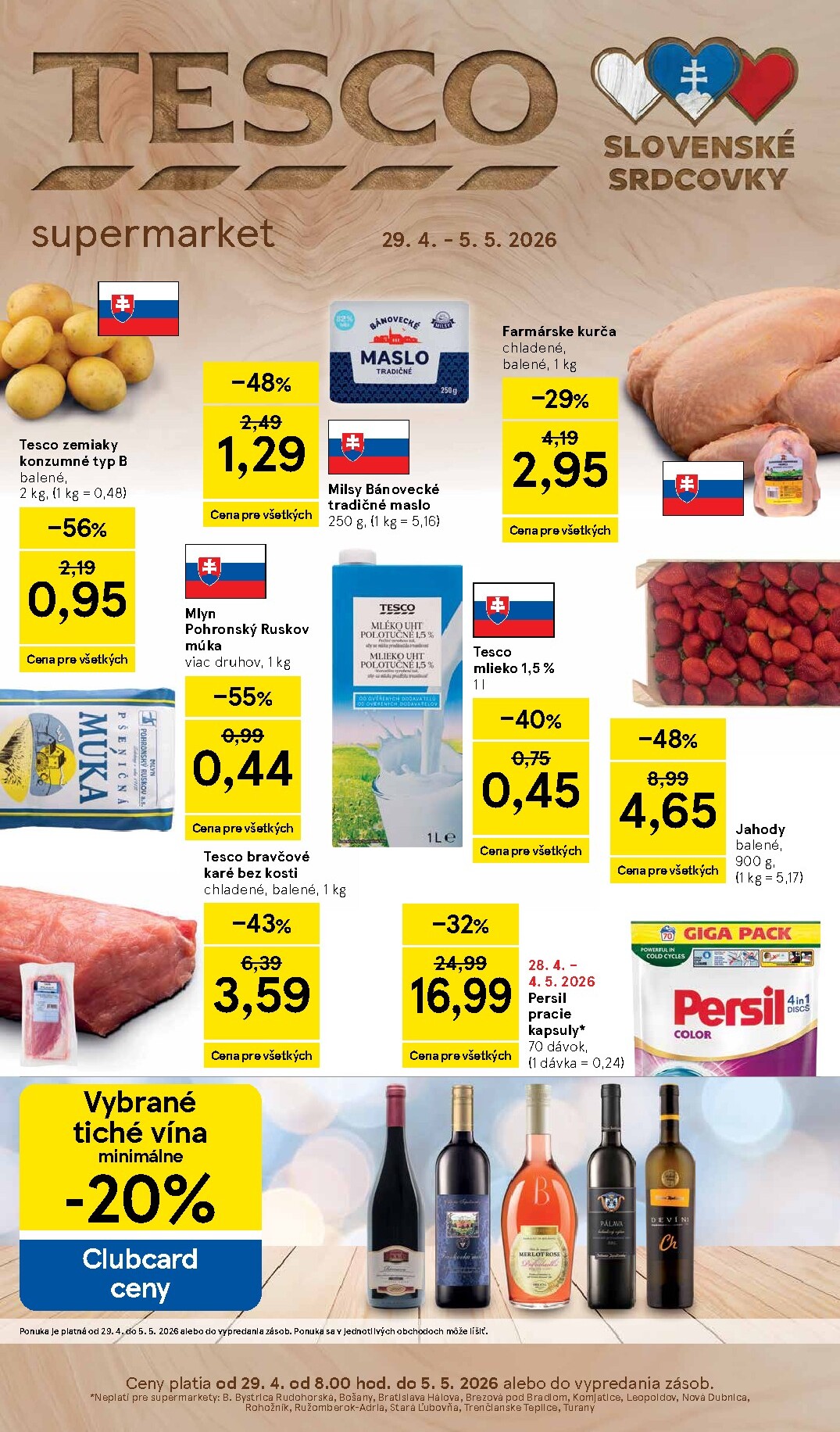 tesco - Nový leták Tesco supermarket od stredy, 29.04.2026 do utorka, 05.05.2026