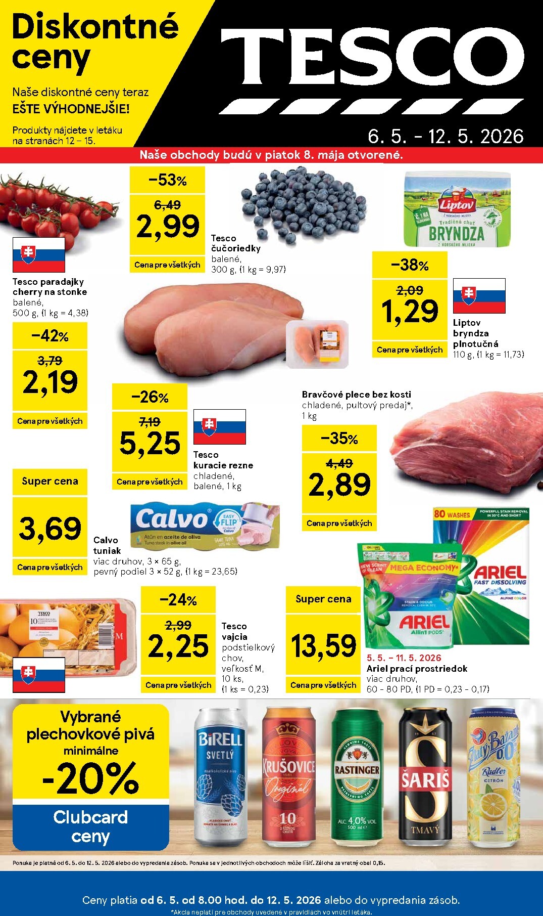 tesco - Nový leták Tesco od stredy, 06.05.2026 do utorka, 12.05.2026