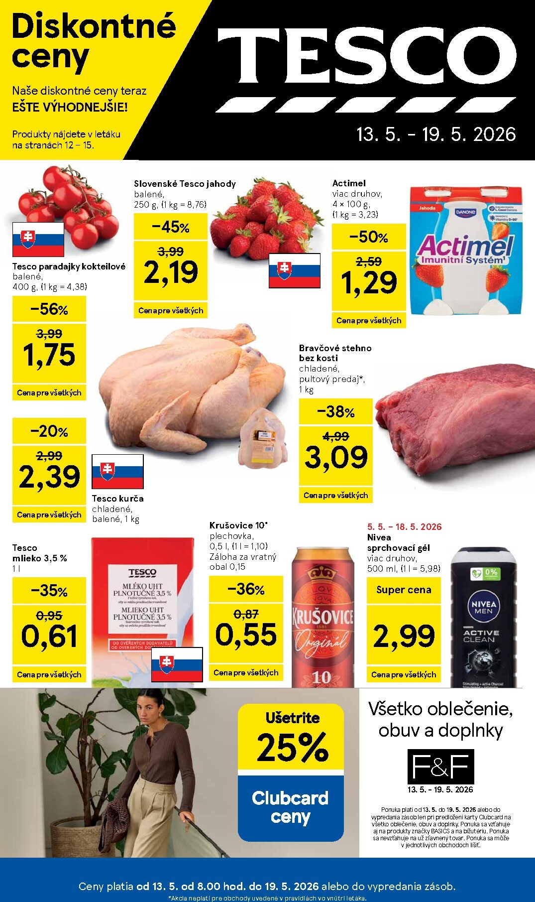 tesco - Nový leták Tesco od stredy, 13.05.2026 do utorka, 19.05.2026