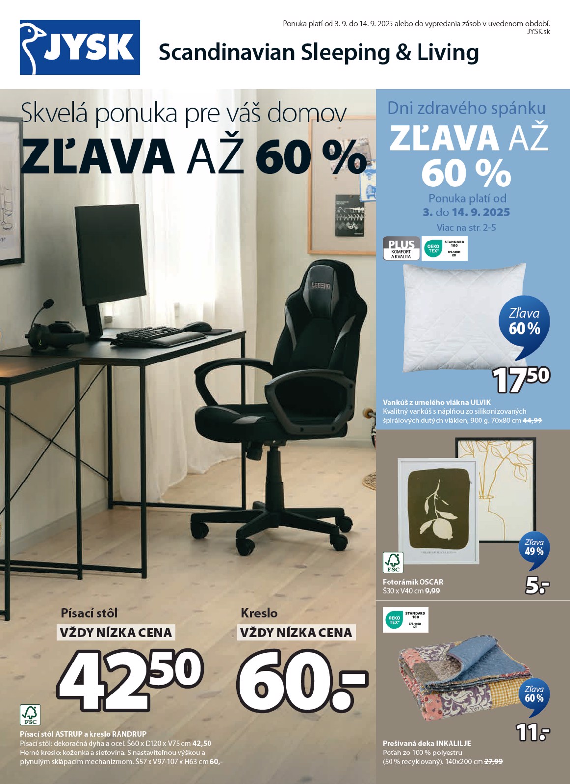 jysk - Leták Jysk platný od 03.09. do 14.09.