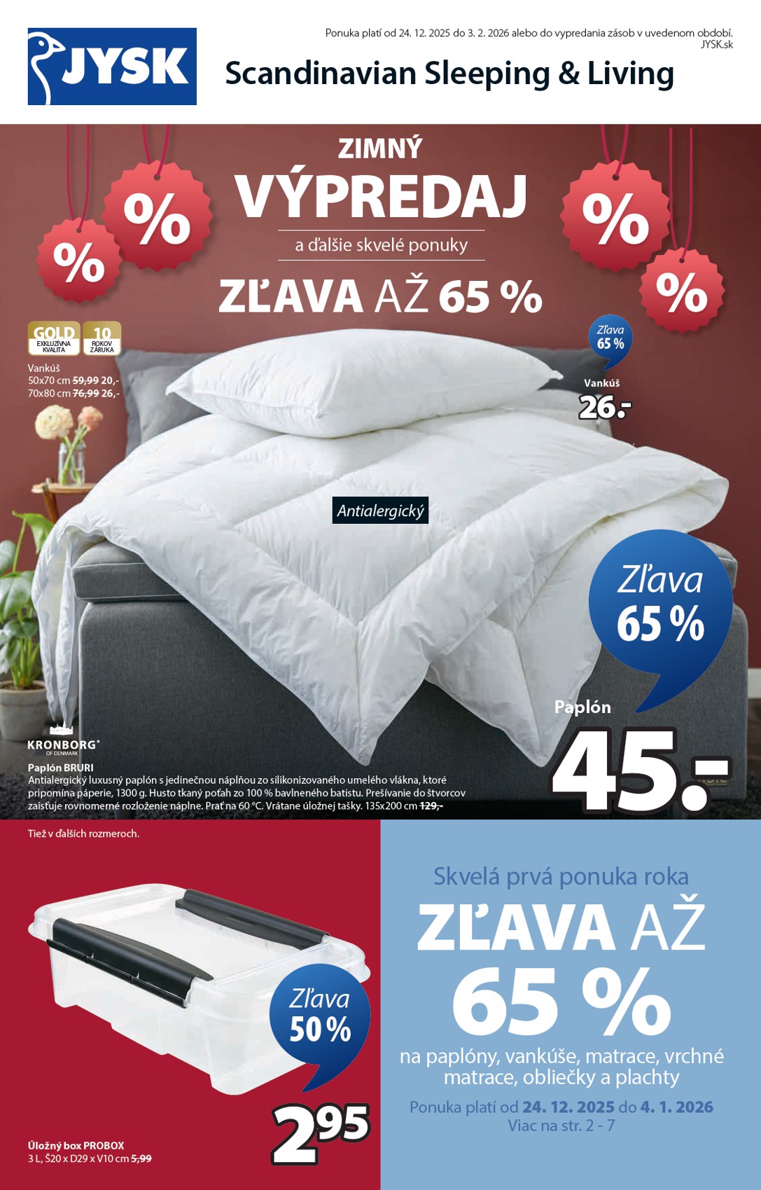 jysk - Leták Jysk platný od 24.12. do 03.02.