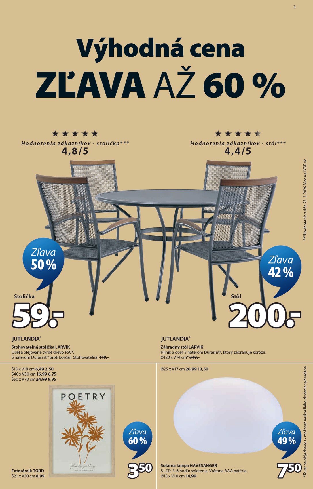 jysk - Aktuálny leták Jysk platný od stredy, 15.04.2026 do piatku, 26.06.2026 - page: 3