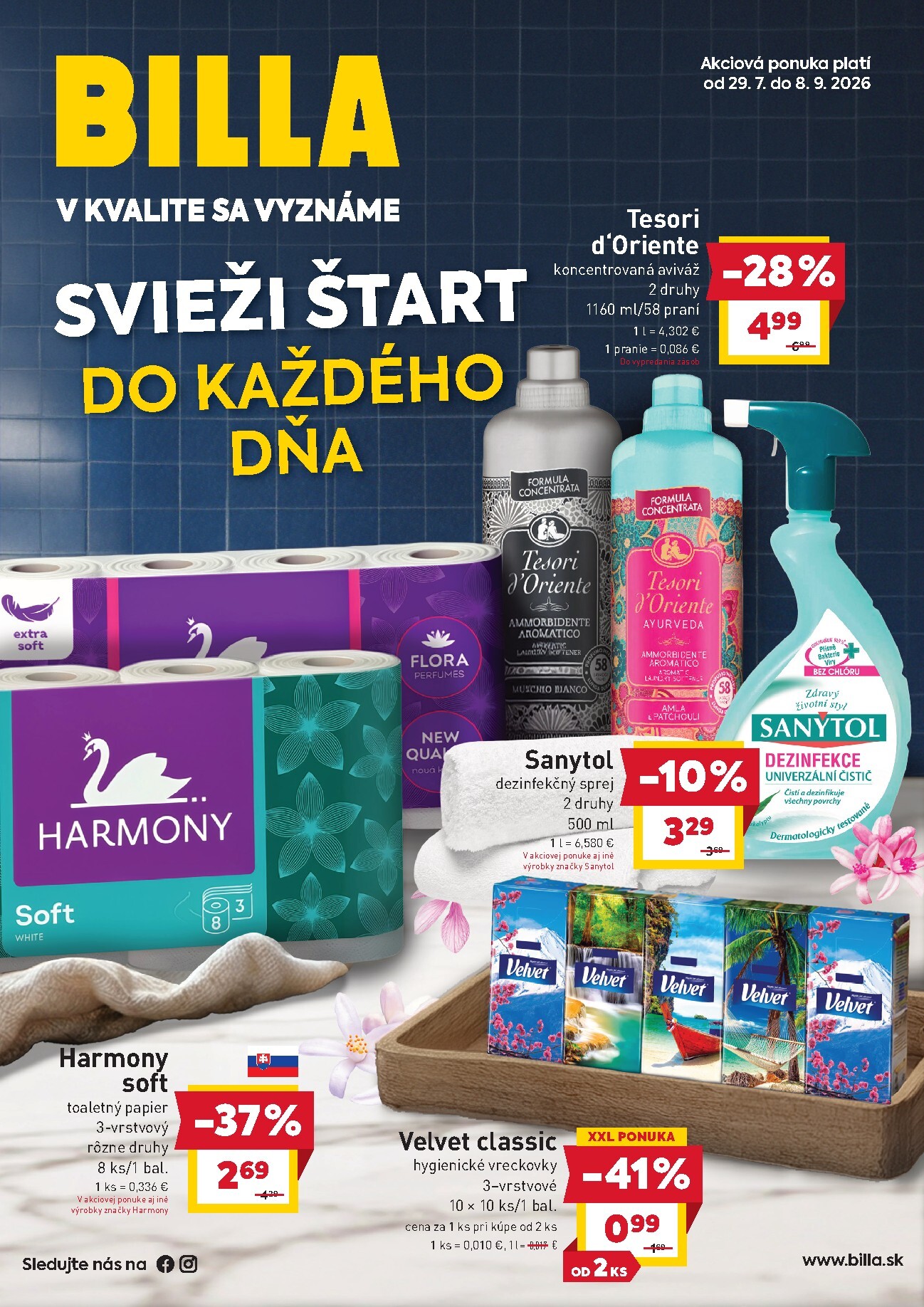 billa - Aktuálny Billa - Svieži štart do každého dňa leták od stredy, 29.07.2026 do utorka, 08.09.2026