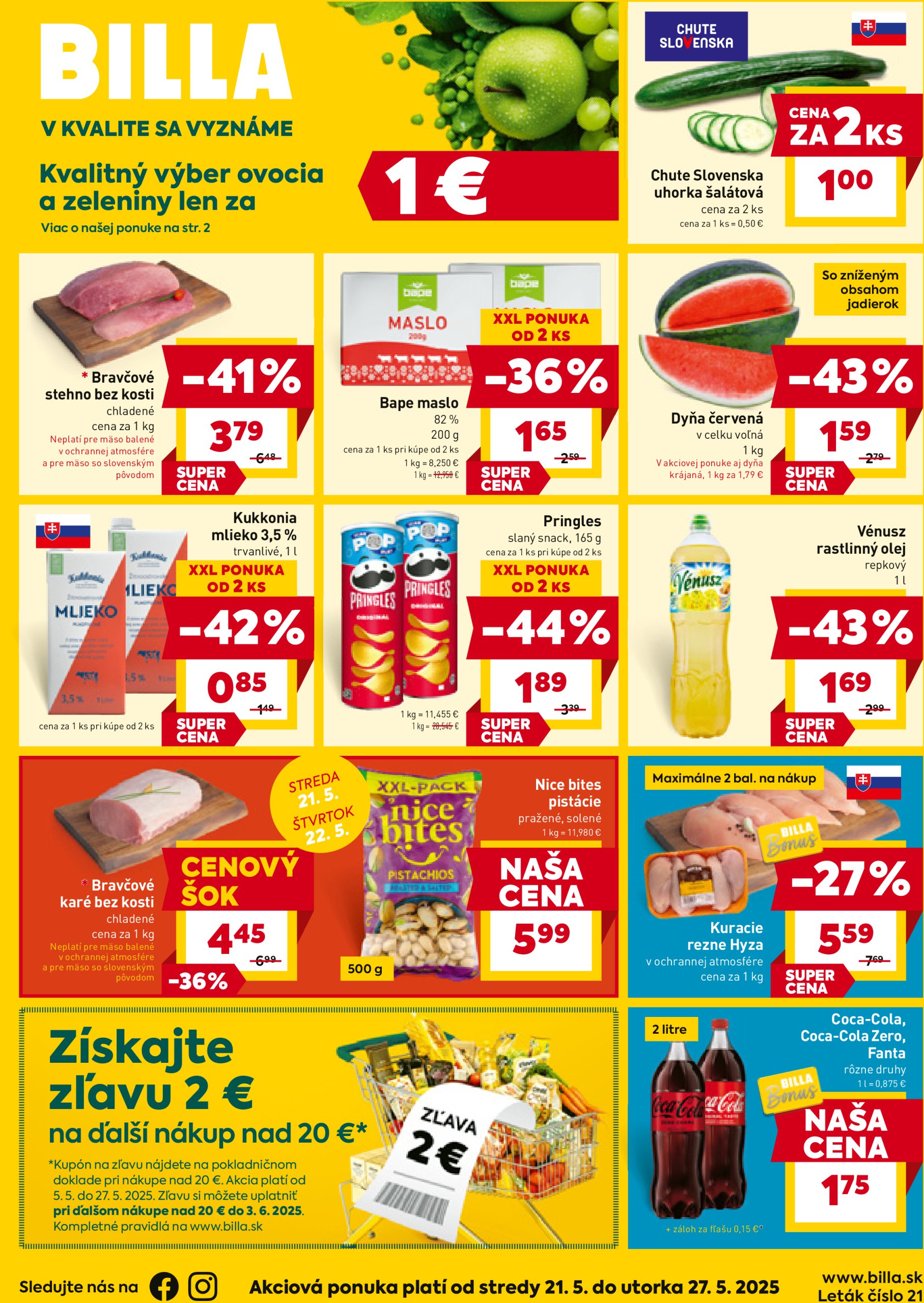 billa - Billa leták platný od 21.05. - 27.05.