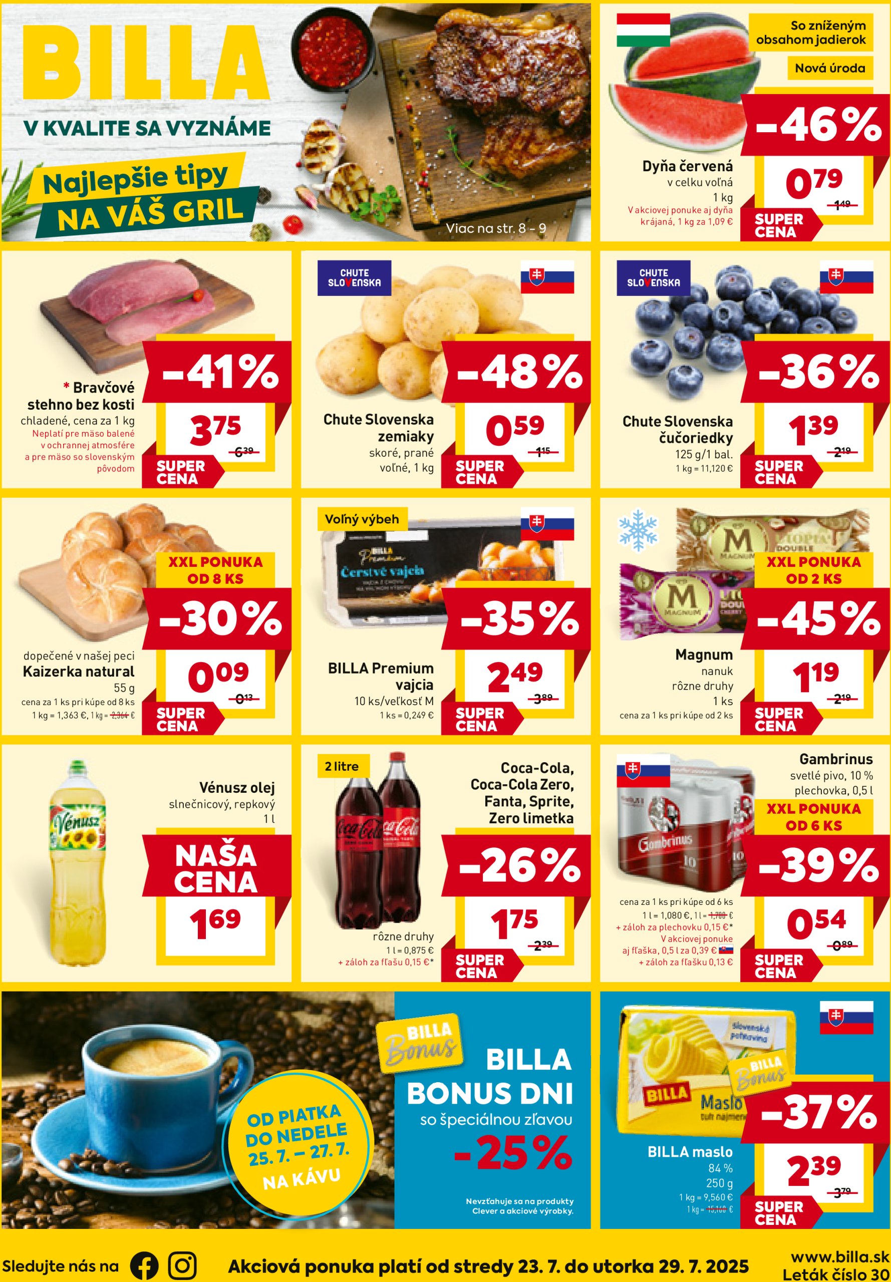 billa - Leták Billa platný od 23.07. do 29.07. - page: 1