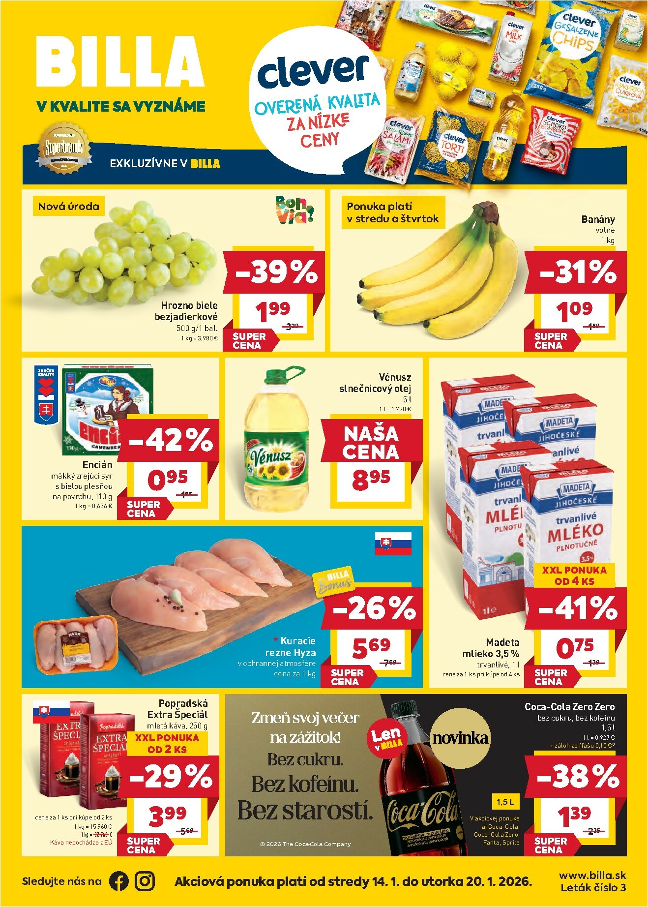 billa - Leták Billa platný od 14.01. do 20.01.