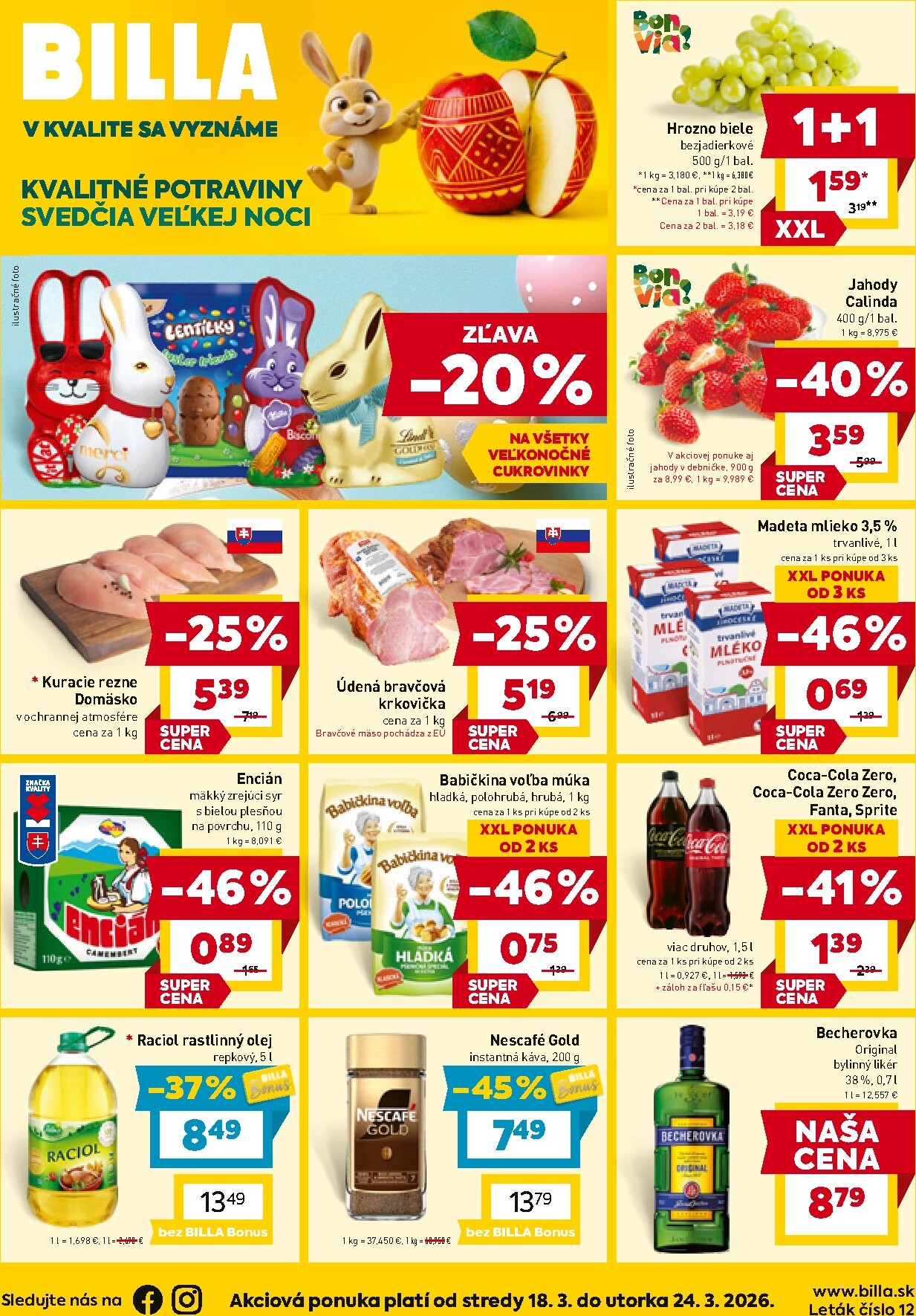 billa - Leták Billa platný od 18.03.2026 do 24.03.2026