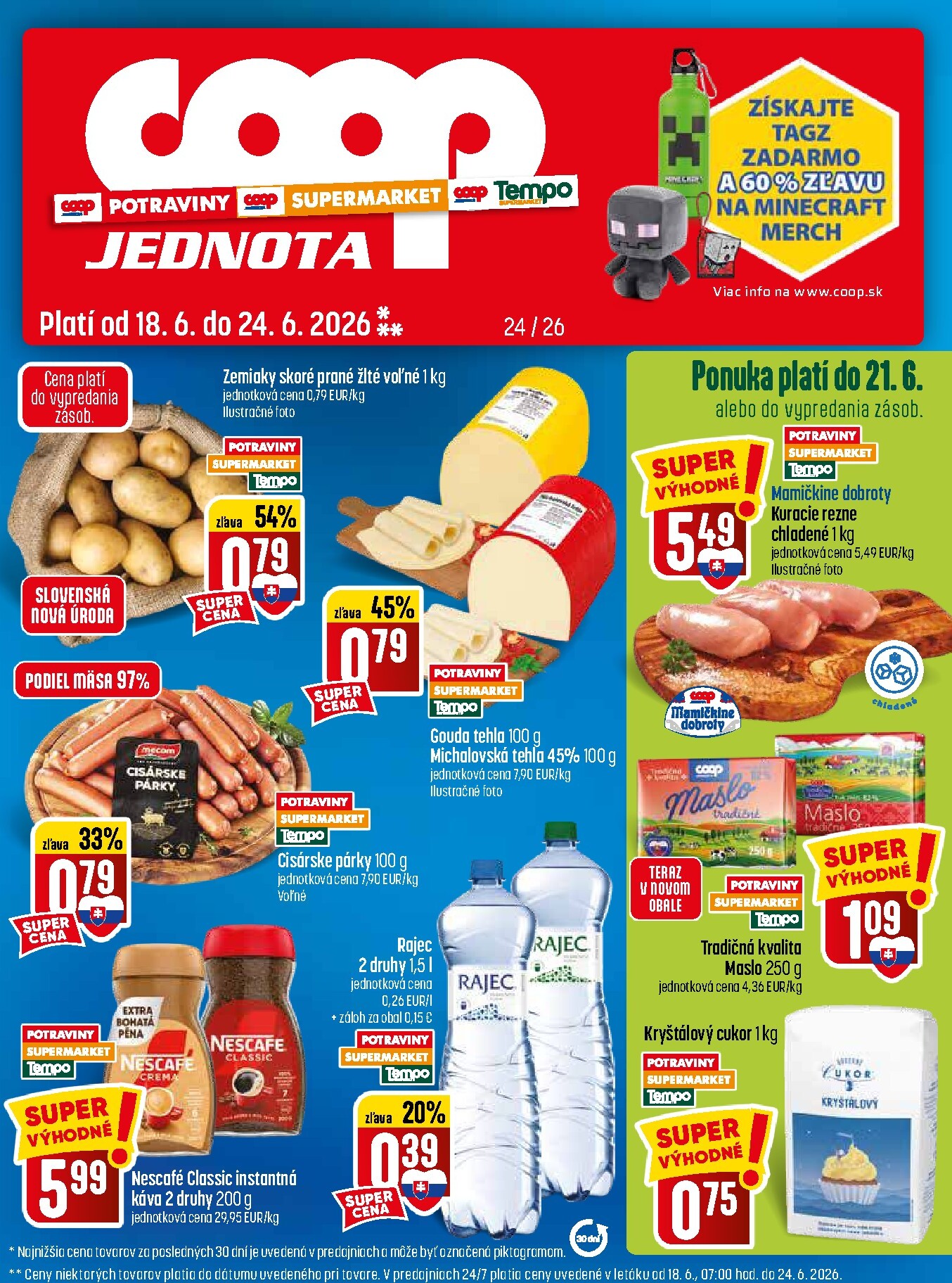 coop-jednota - Nový COOP Jednota - Tempo leták od štvrtka, 18.06.2026 do stredy, 24.06.2026