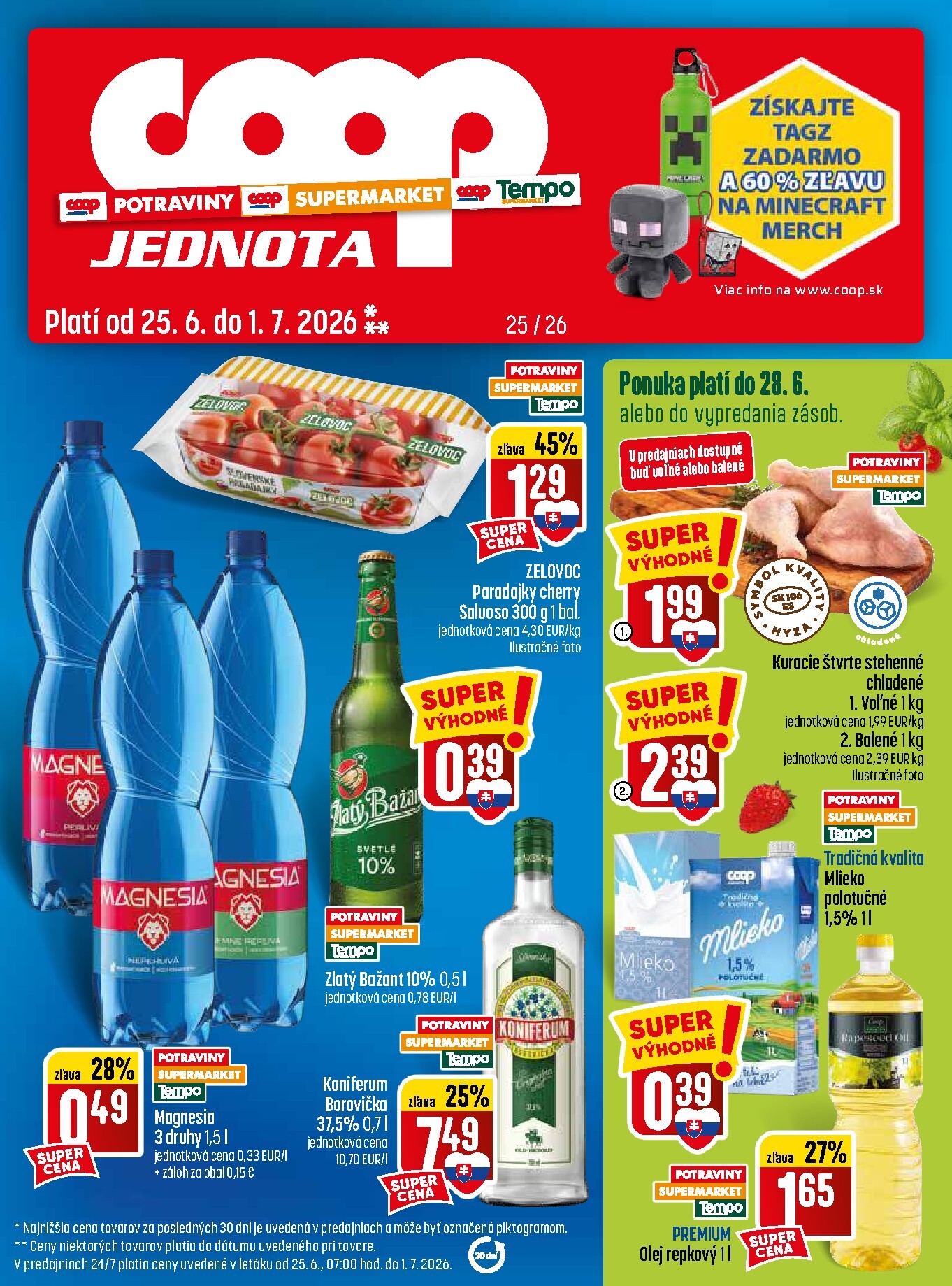 coop-jednota - Nový COOP Jednota - Tempo leták od štvrtka, 25.06.2026 do stredy, 01.07.2026 - page: 1
