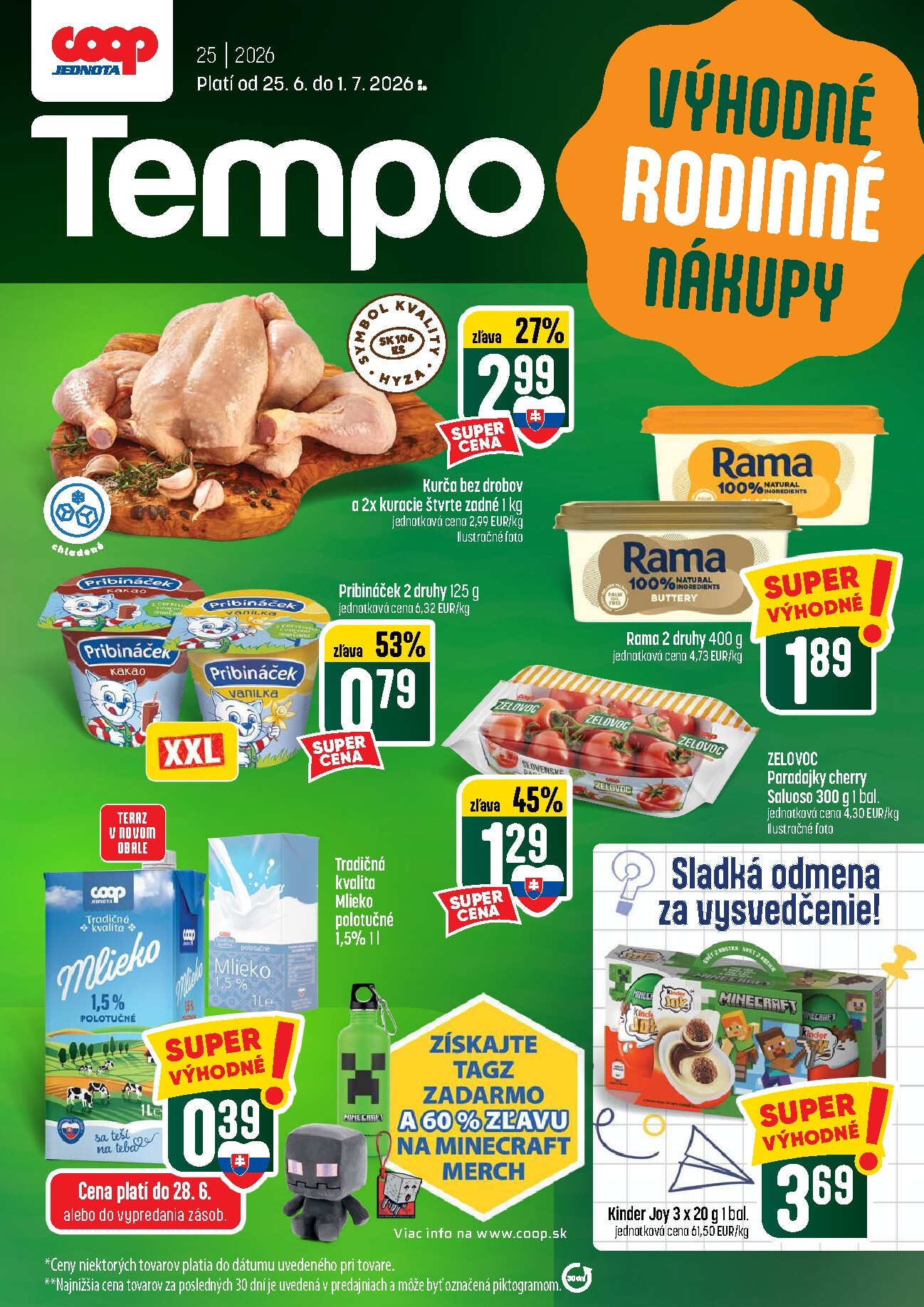 coop-jednota - Aktuálny COOP Jednota - Tempo leták od štvrtka, 25.06.2026 do stredy, 01.07.2026