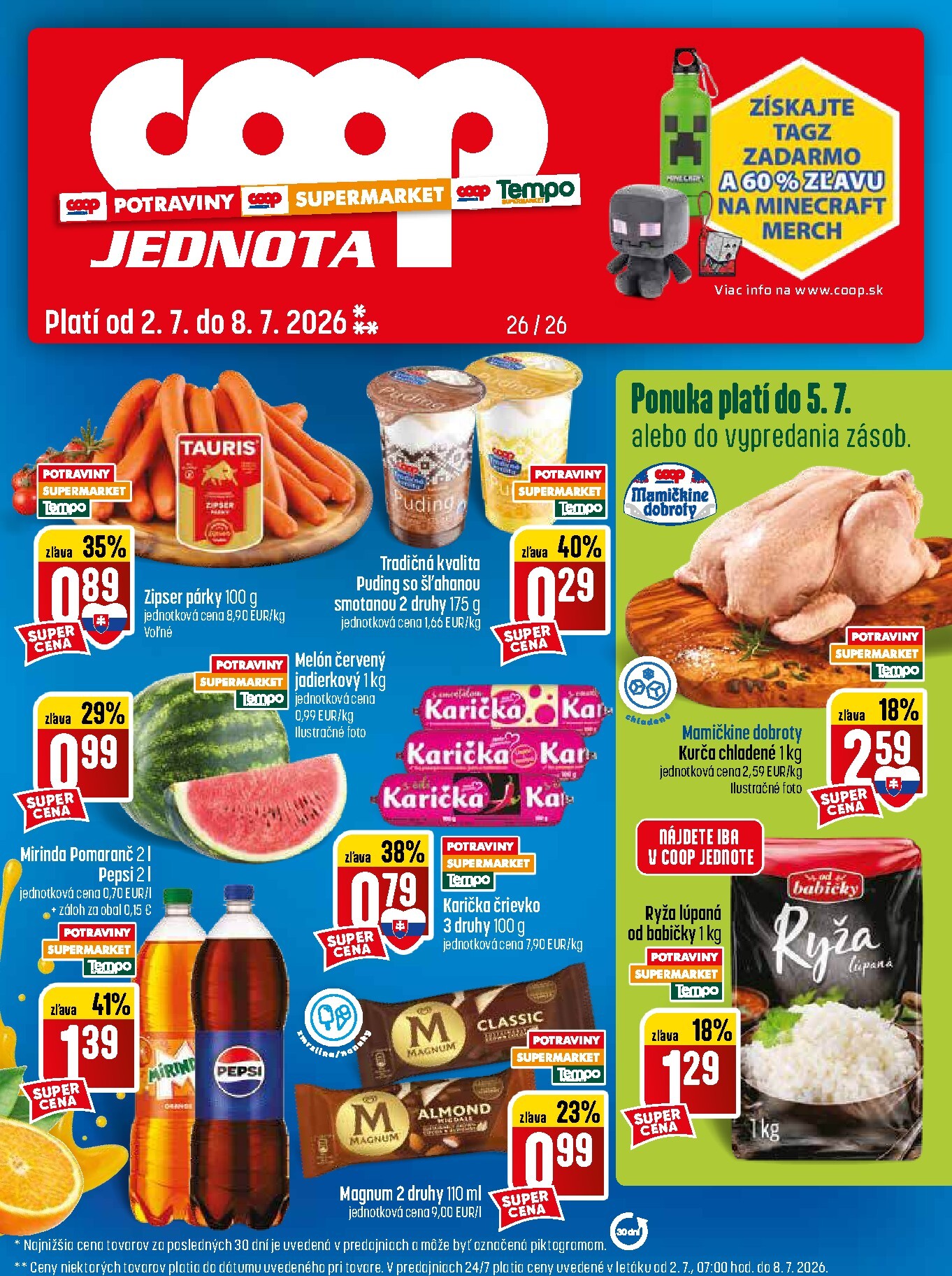 coop-jednota - Nový COOP Jednota leták od štvrtka, 02.07.2026 do stredy, 08.07.2026