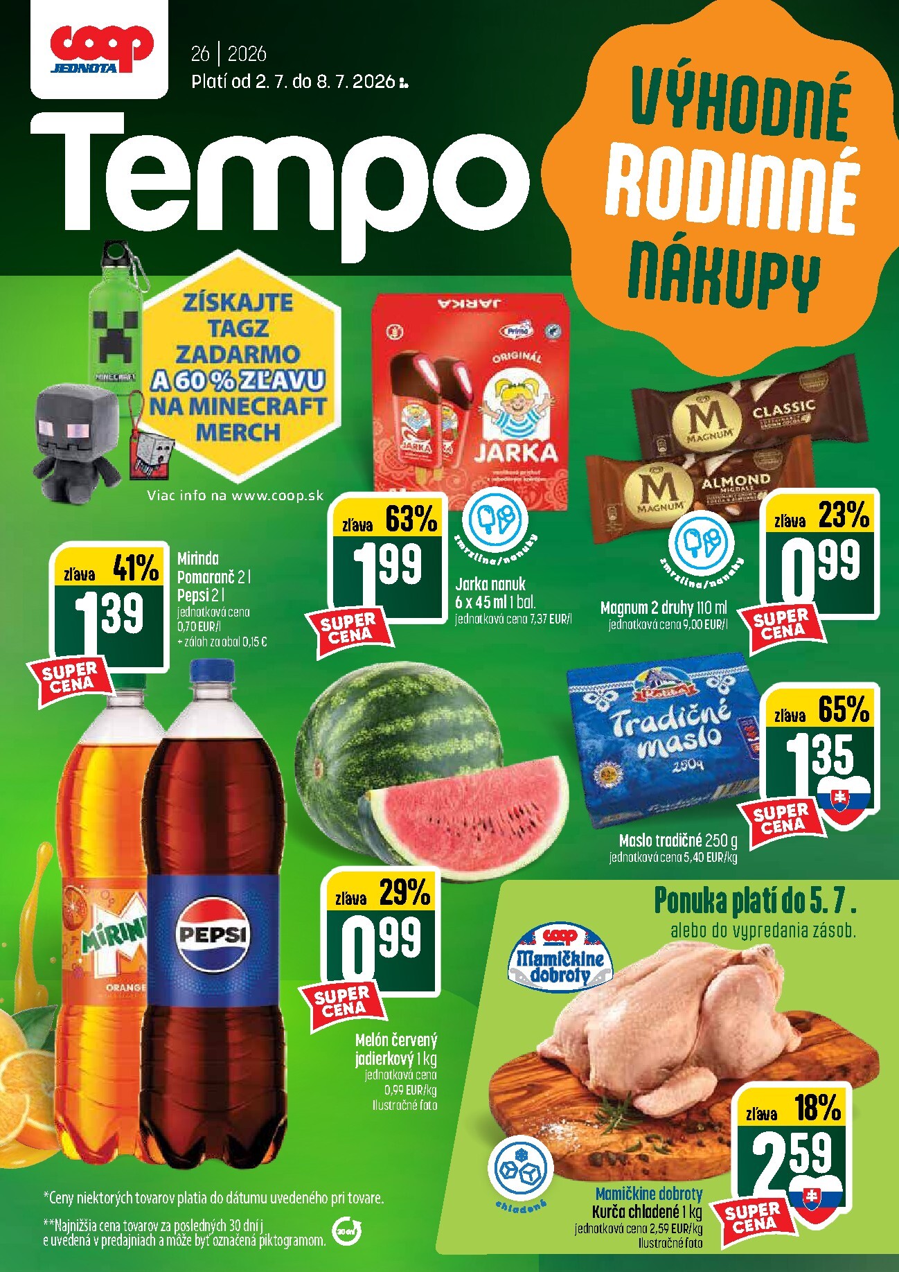 coop-jednota - Nový COOP Jednota - Tempo leták od štvrtka, 02.07.2026 do stredy, 08.07.2026