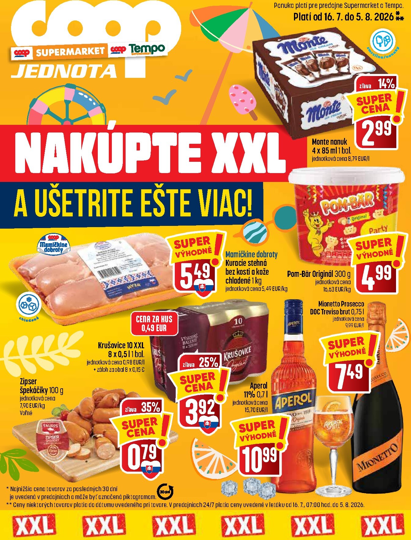 coop-jednota - Nový COOP Jednota - Nakúpte XXL leták od štvrtka, 16.07.2026 do stredy, 05.08.2026